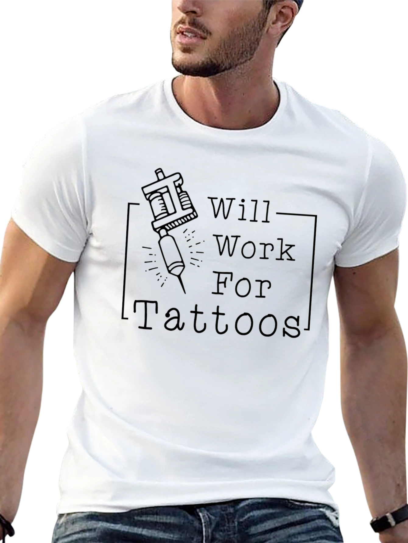 Will Work For Tattoos Graphic Tee