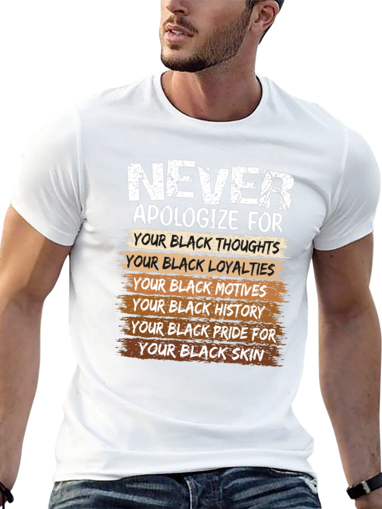 Never Apologize Black Pride T-Shirt