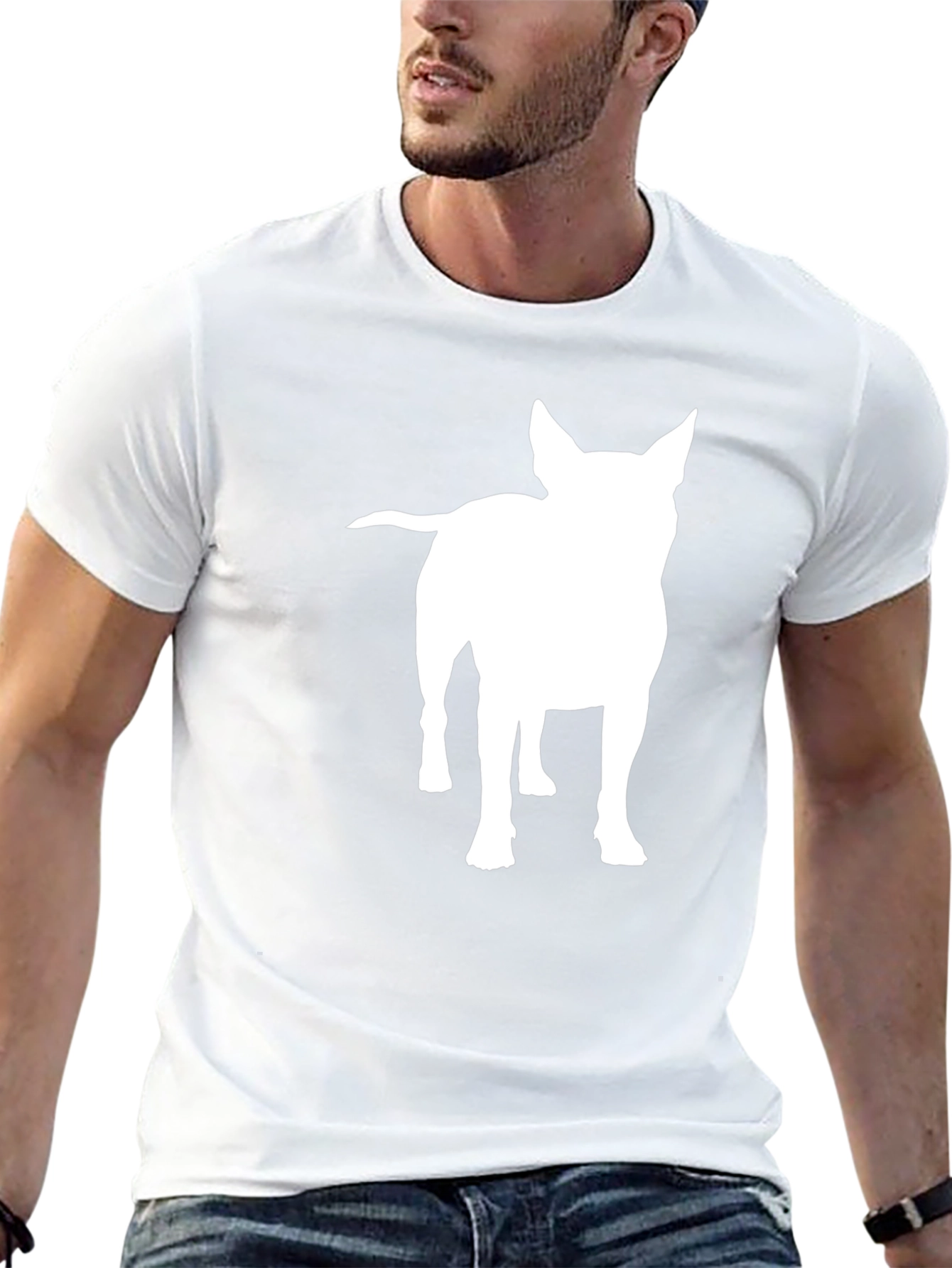 Dog Silhouette Graphic Tee - Unisex Black T-Shirt
