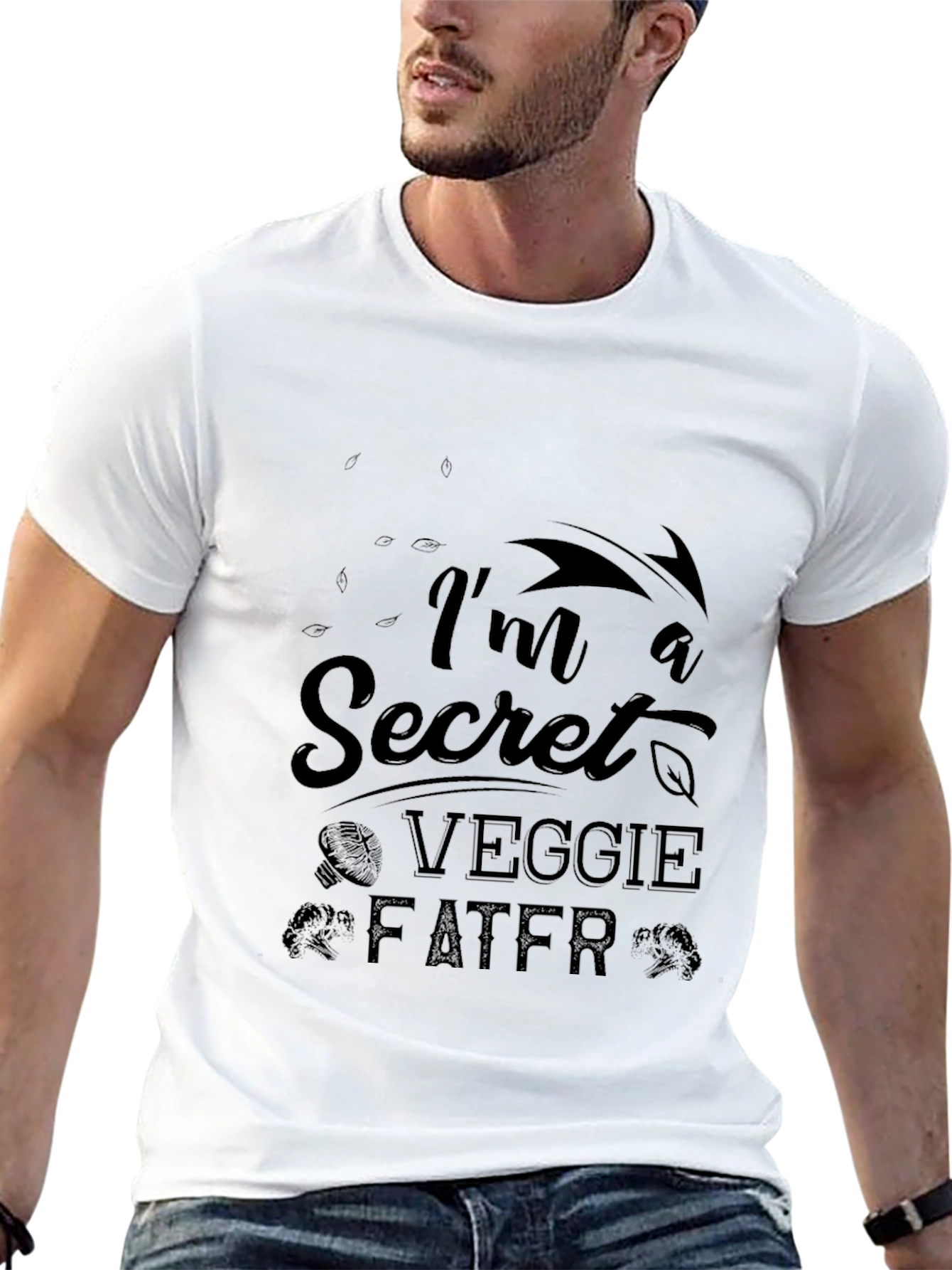 Secret Veggie Eater Black T-Shirt