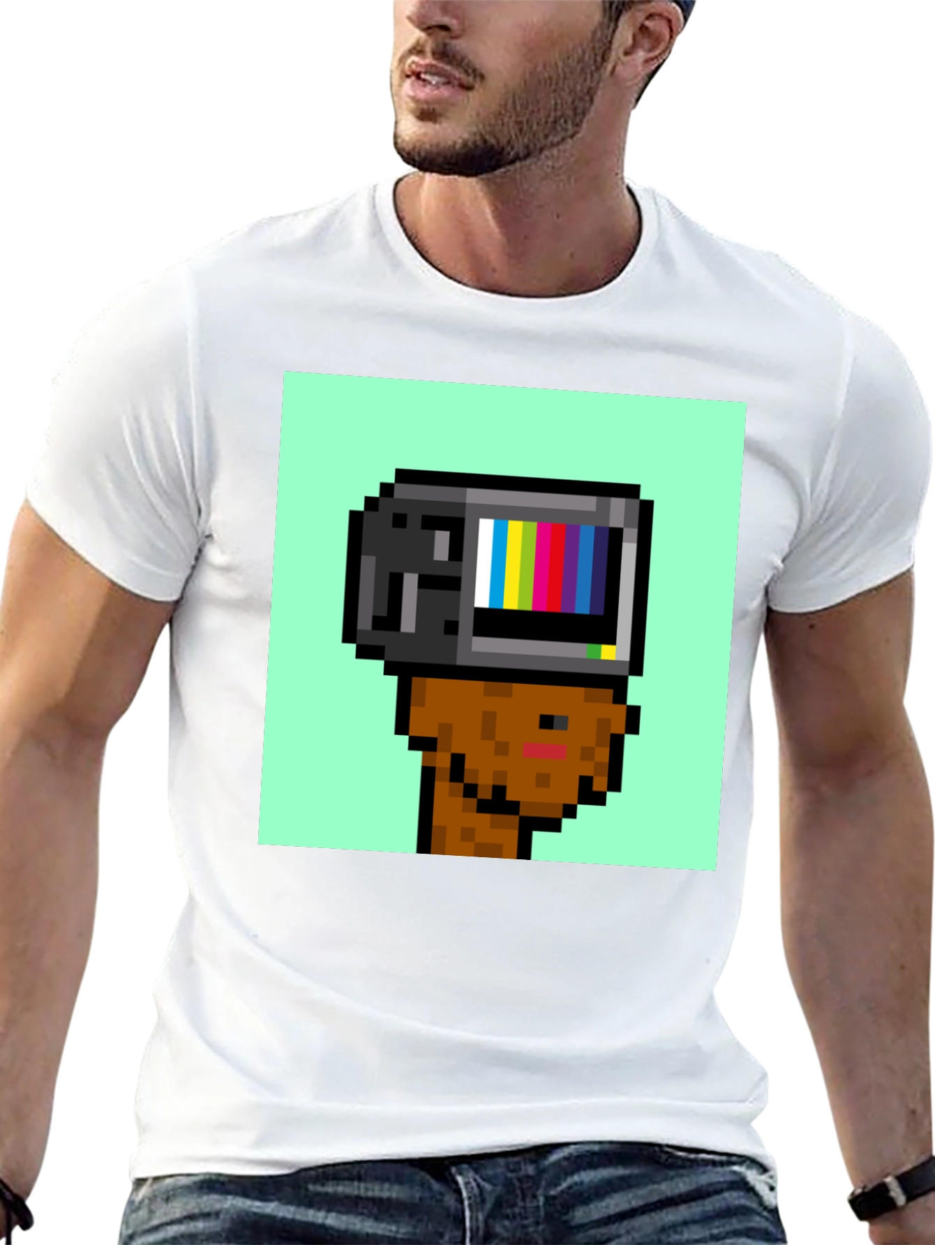 Pixel TV Head T-Shirt