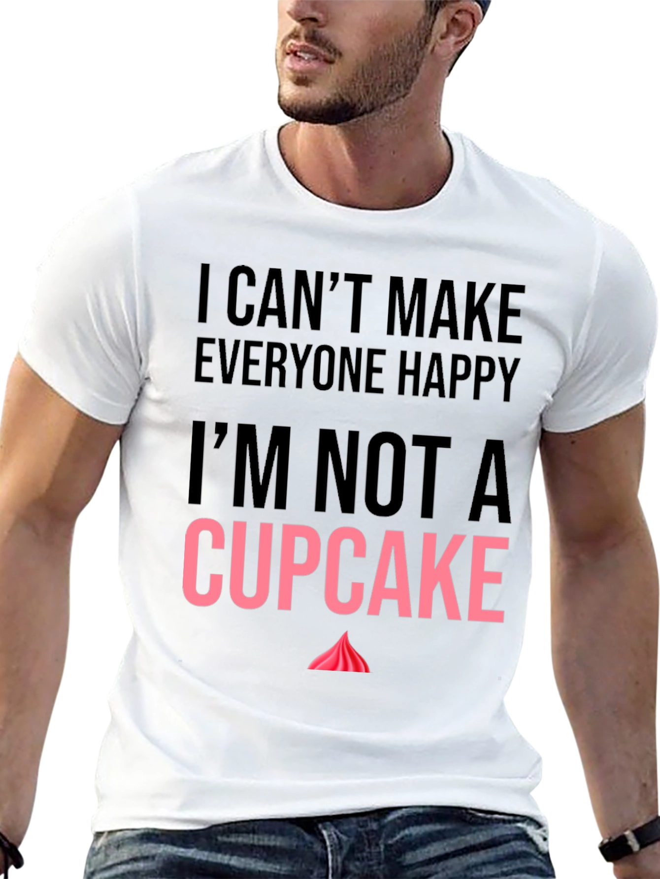 Im Not a Cupcake Funny Graphic T-Shirt
