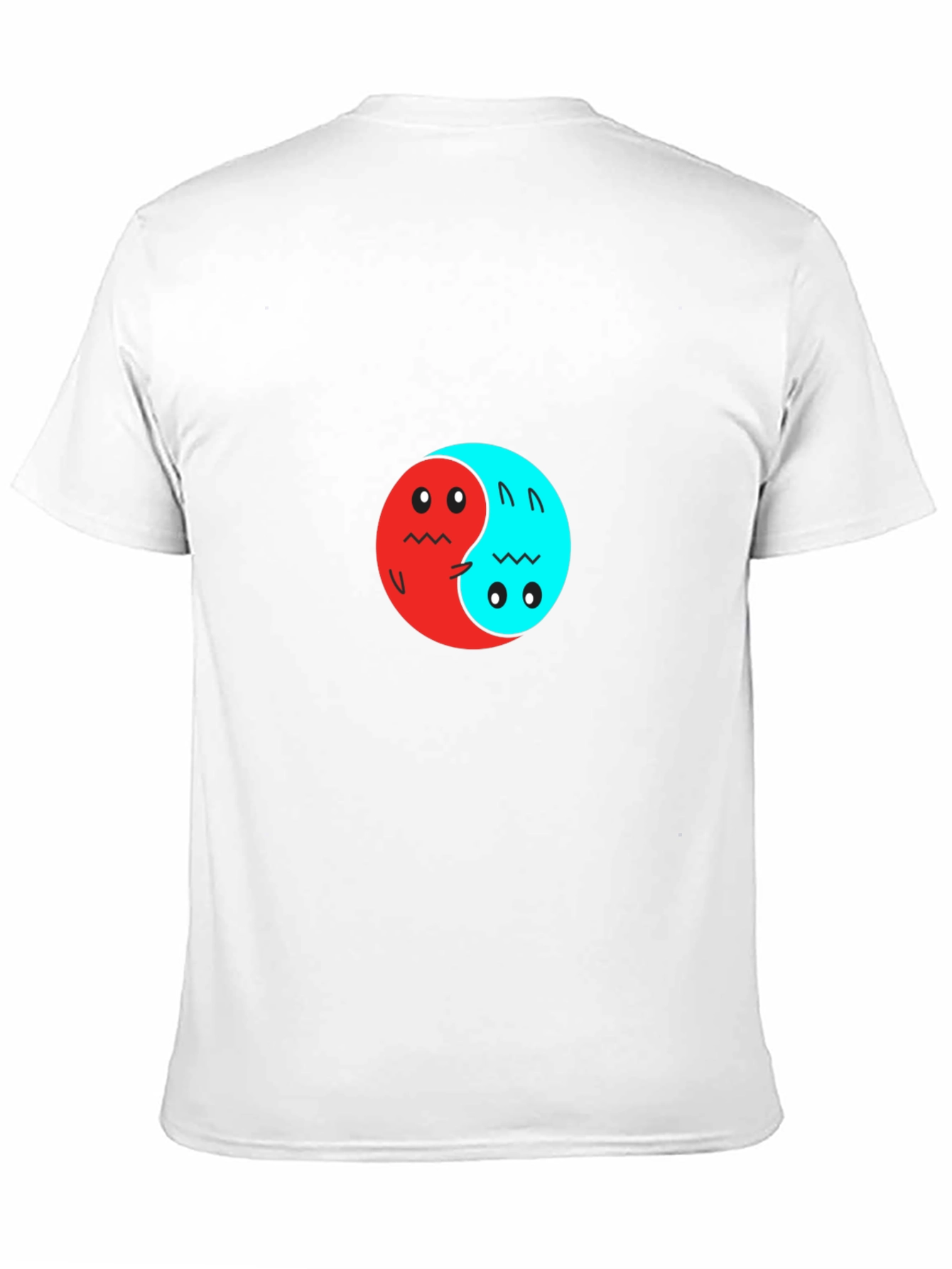 Yin Yang Monster Graphic Tee - Black Cotton T-Shirt