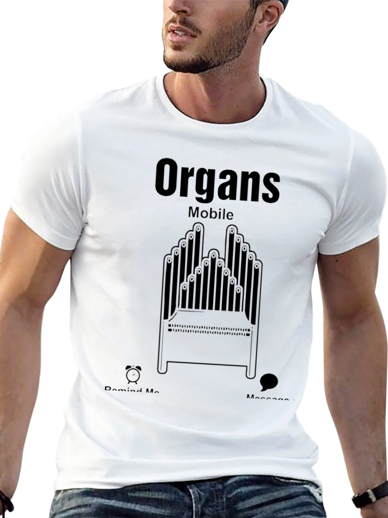 Organs Mobile Graphic T-Shirt - Unique Design