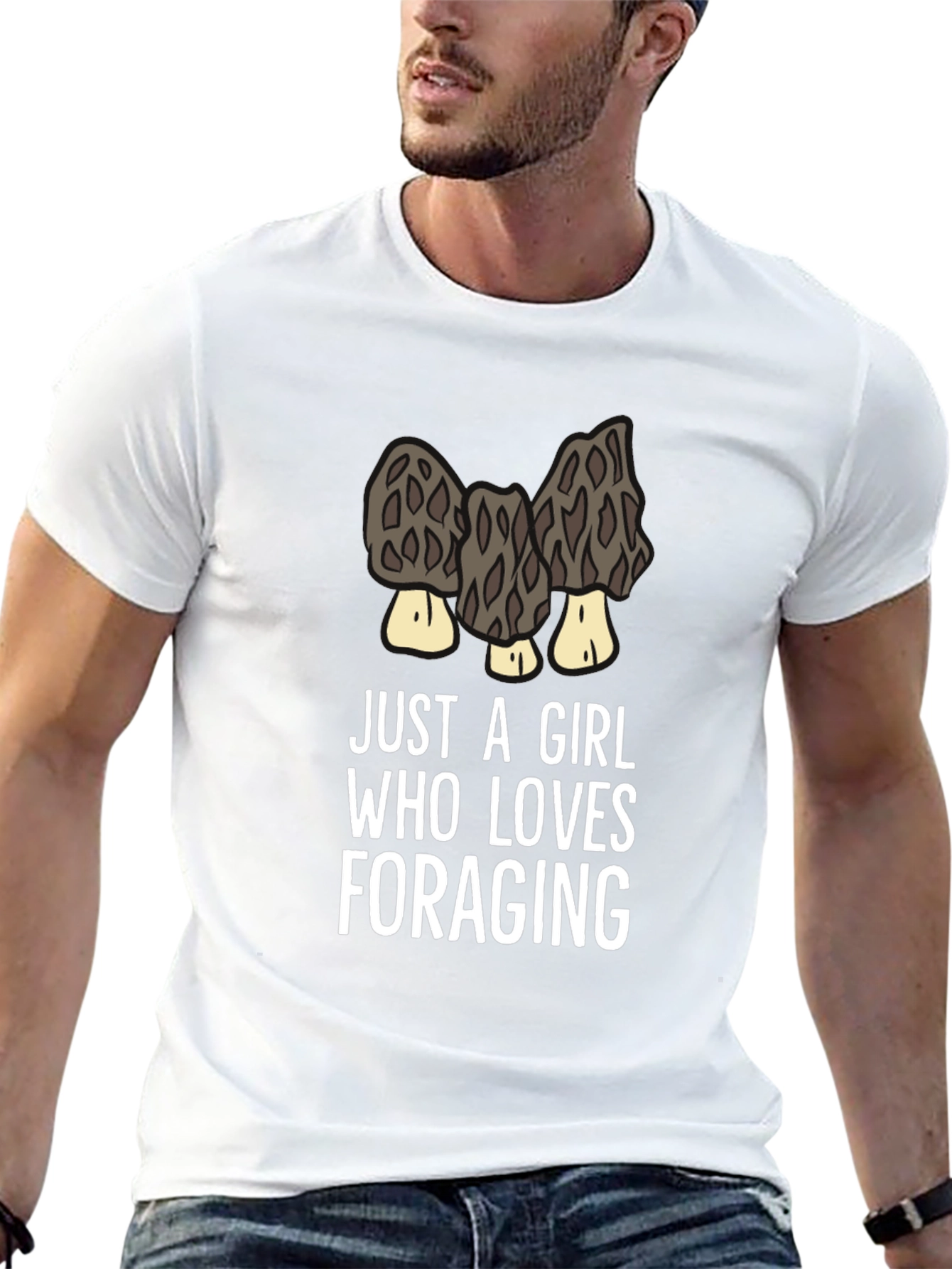 Morel Mushroom Foraging Girls T-Shirt