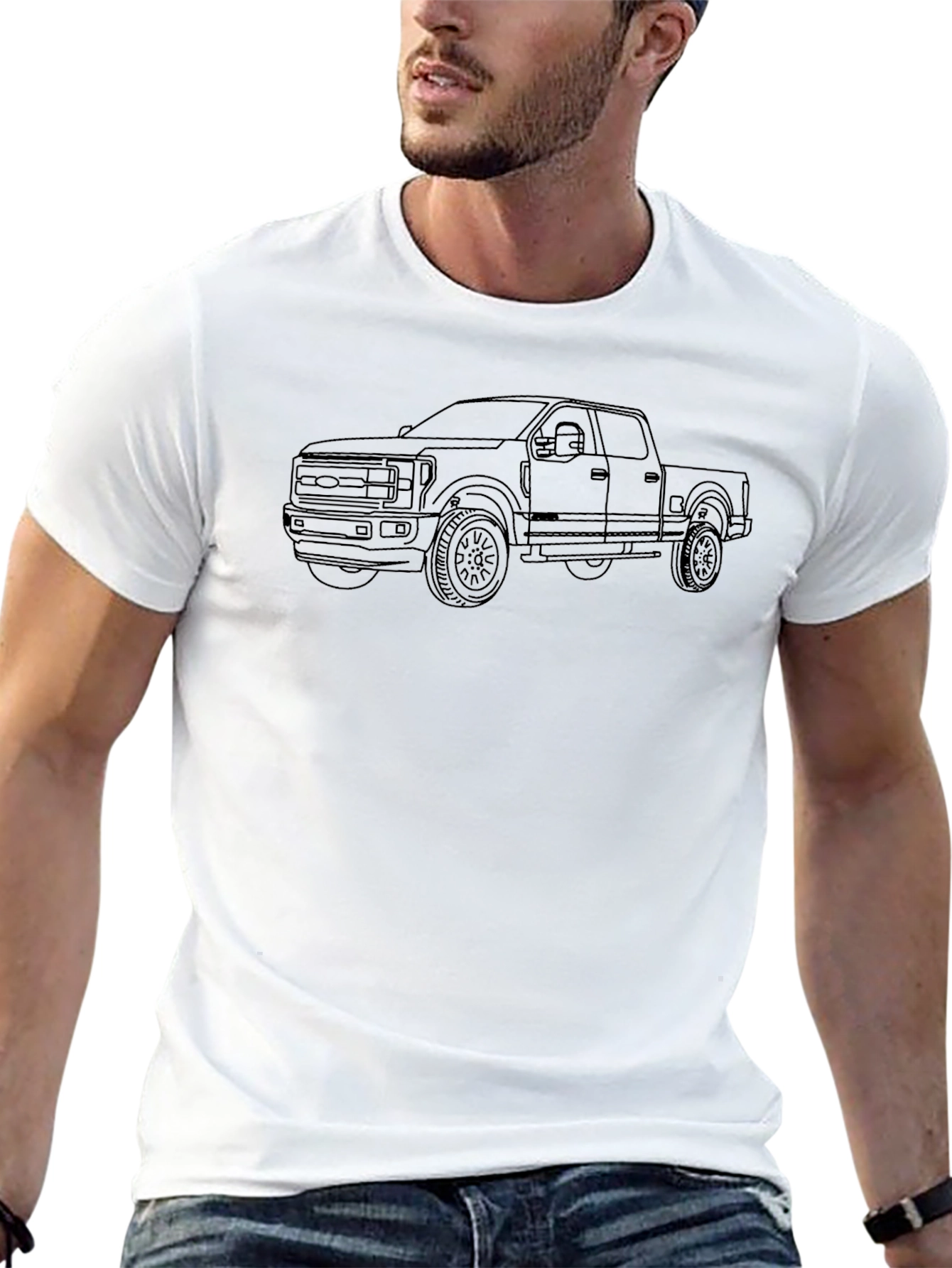 Truck Outline Graphic T-Shirt