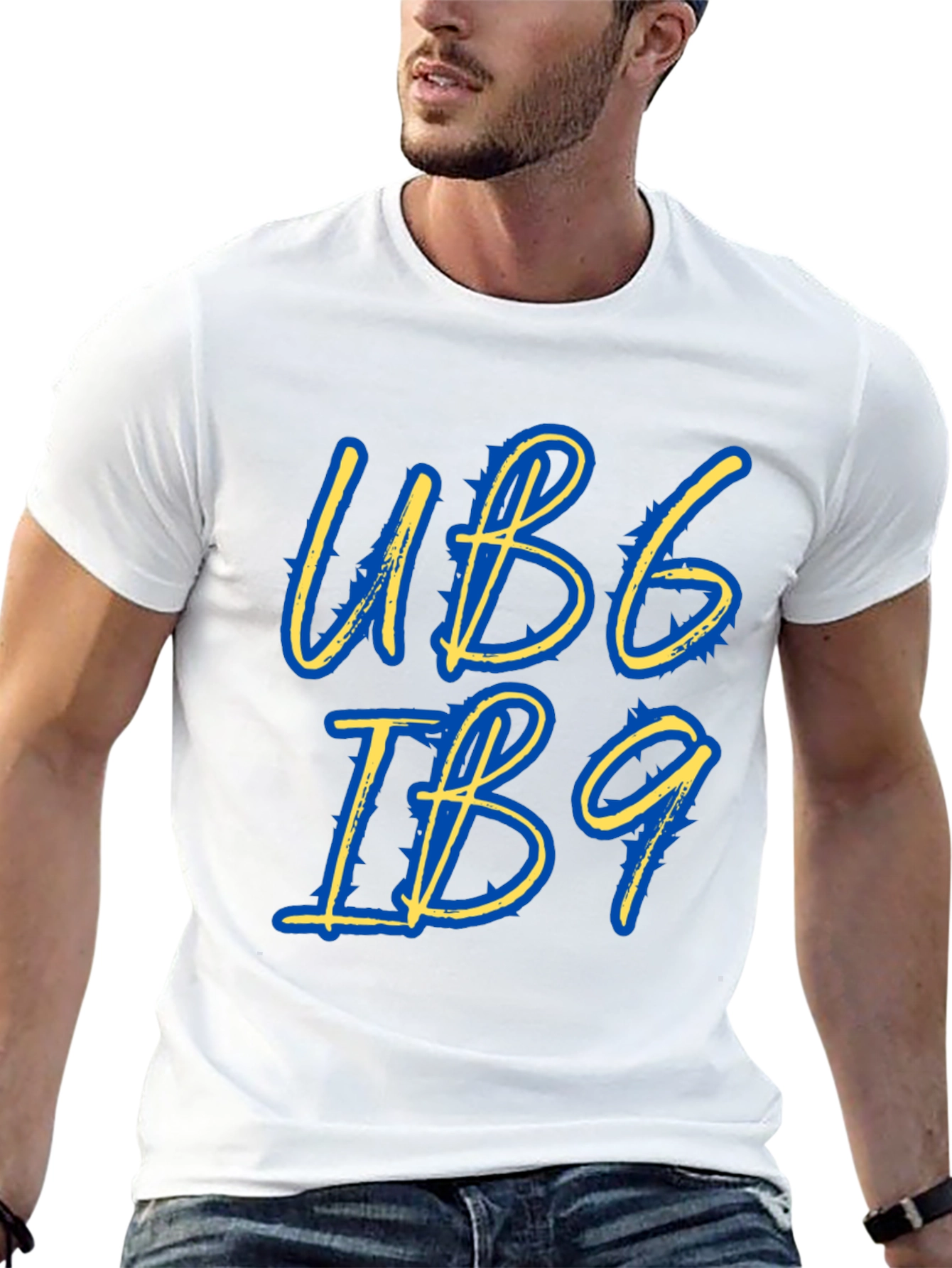 Stylish UB6 IB9 Graphic Tee - Black