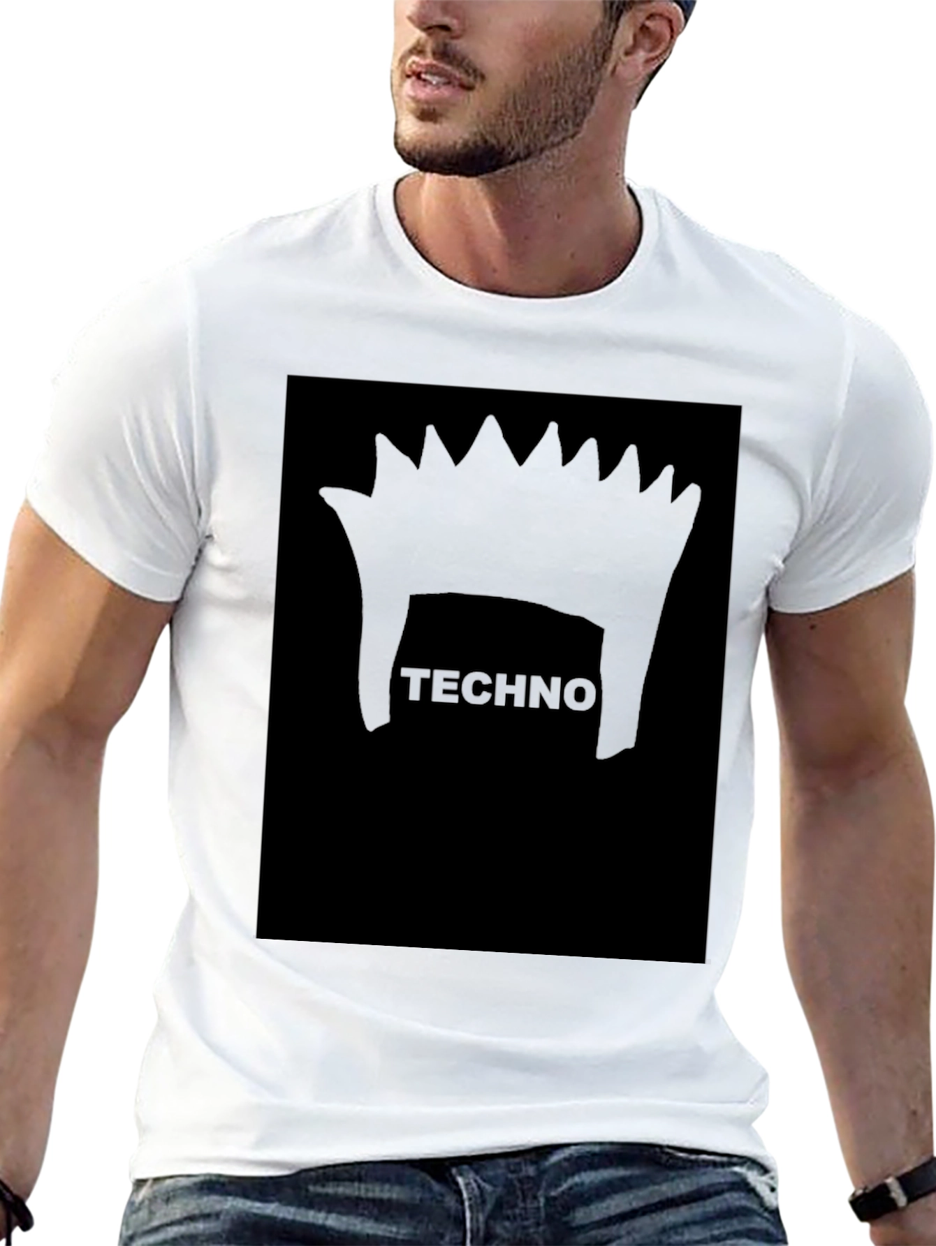 Techno Punk Graphic Black T-Shirt