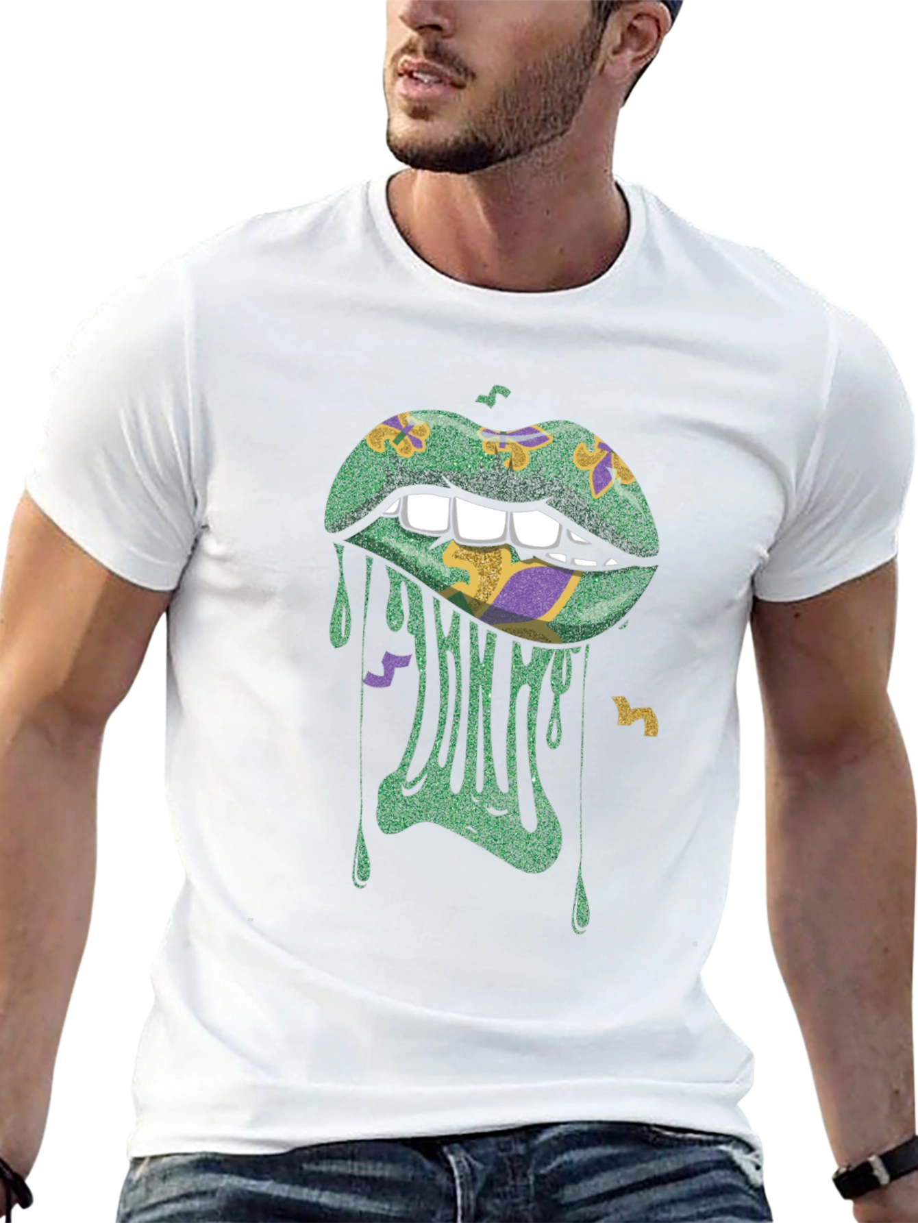 Mardi Gras Lips Graphic Tee