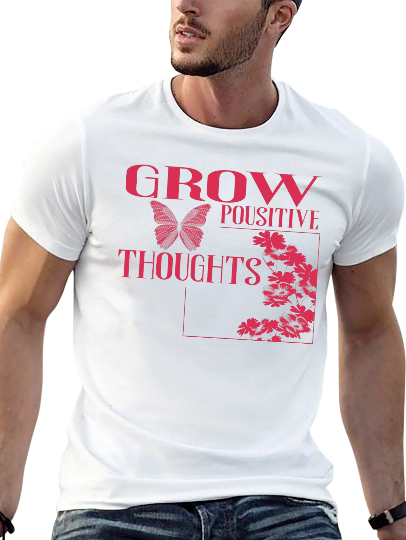 Grow Positive Thoughts Tee - Black
