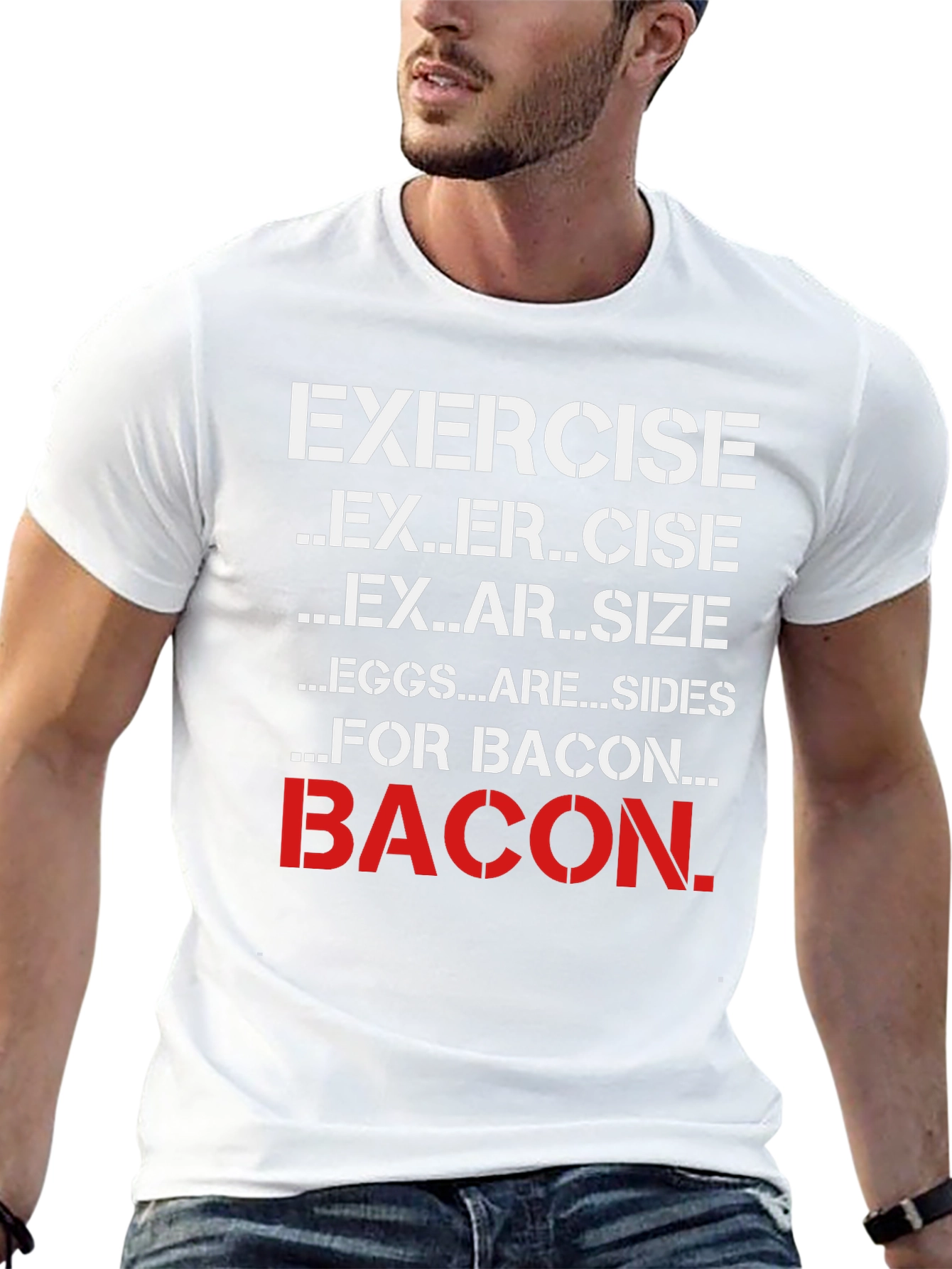 Bacon Lover T-Shirt - Funny Exercise Motivation Tee