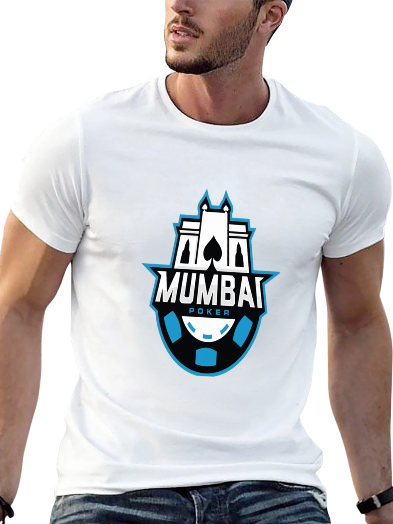 Mumbai Poker Black Graphic T-Shirt