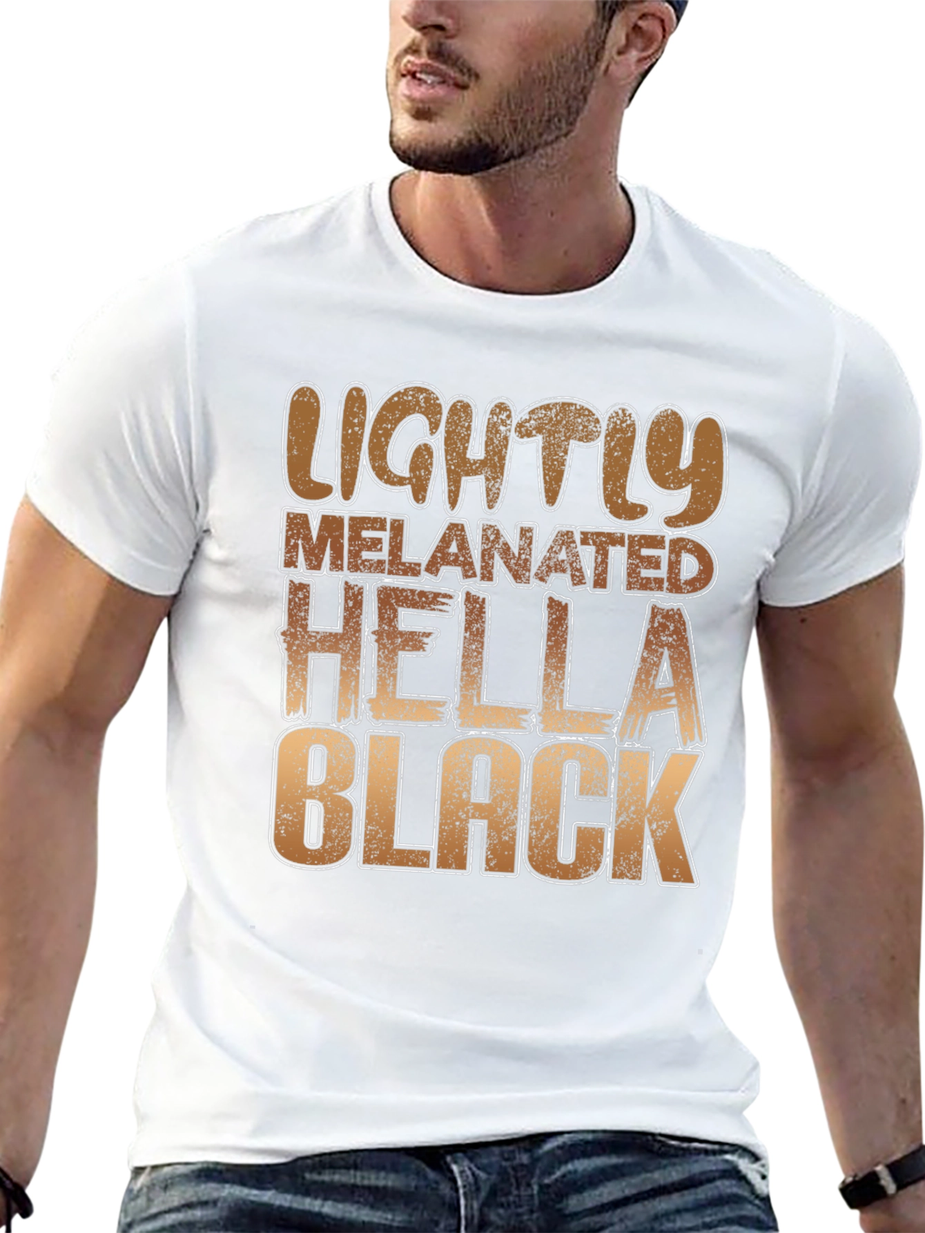 Lightly Melanated Hella Black Graphic Tee