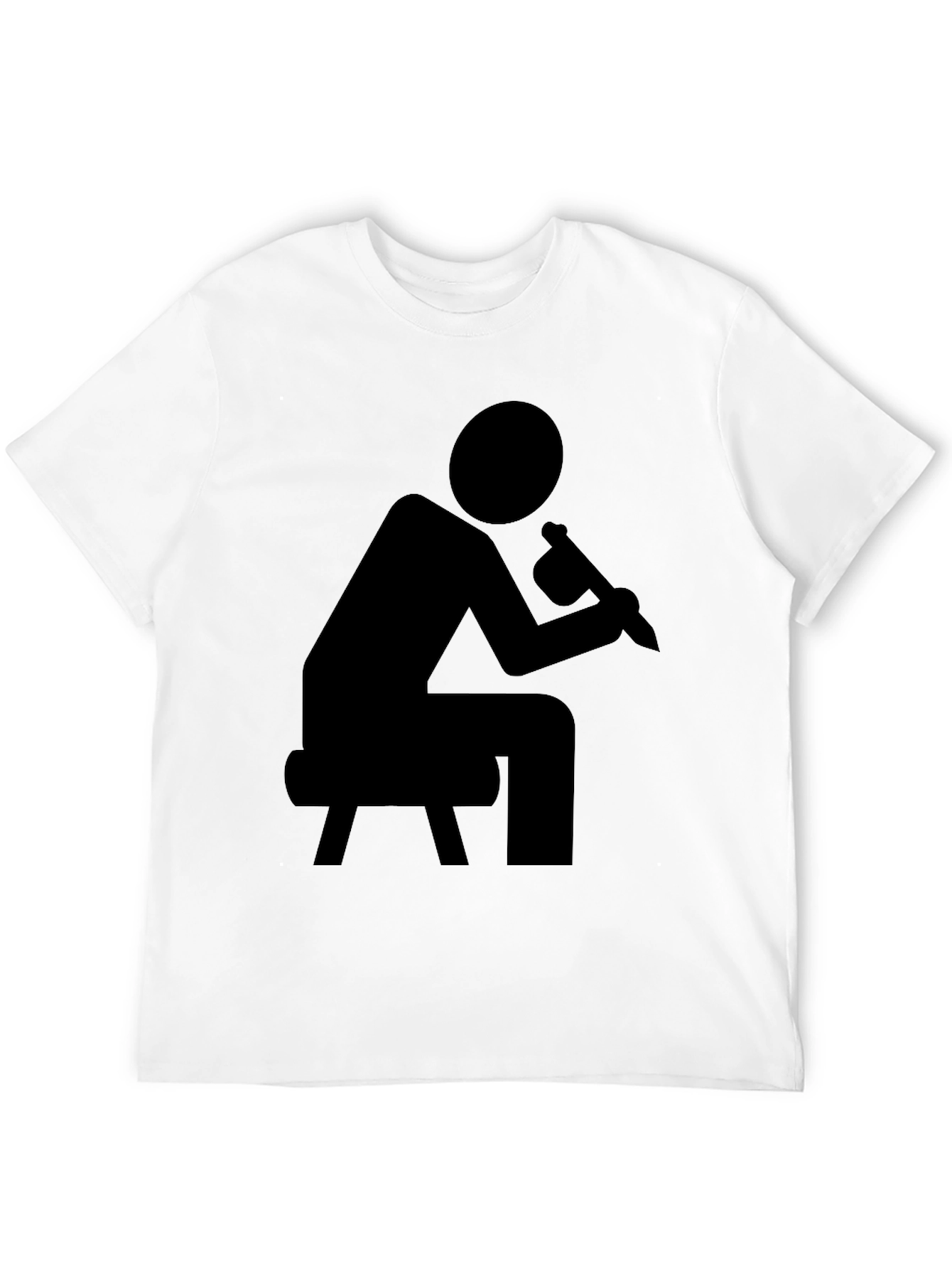 Painter Pictogram Graphic Tee - Black Unisex Shirt