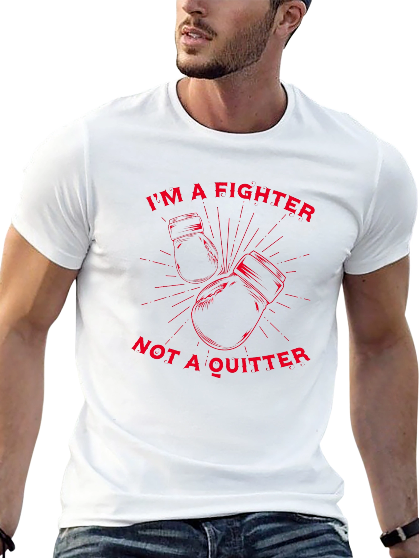 Fighter Graphic Tee - Motivational Boxing T-Shirt