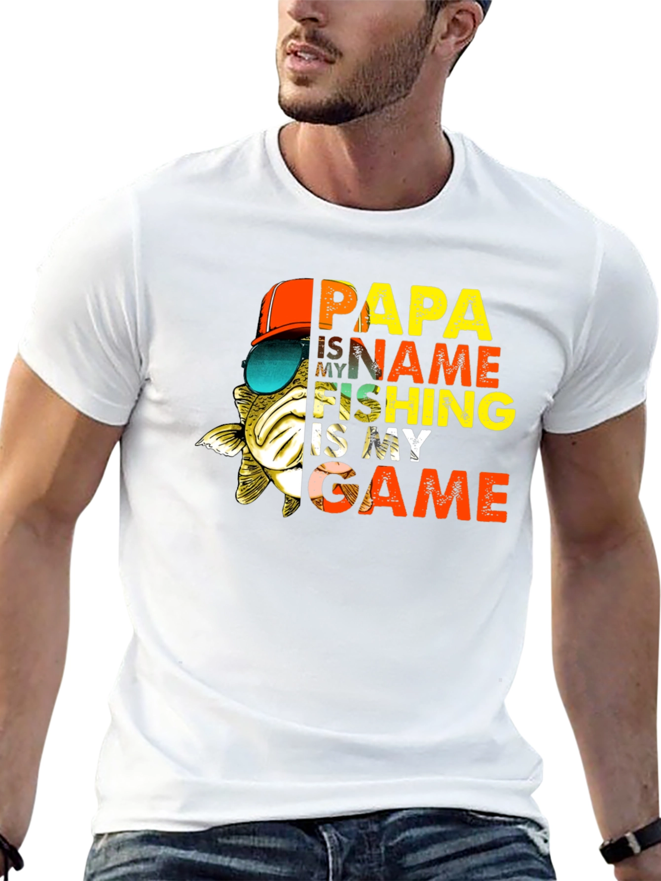 Papa Fishing T-Shirt - Name is My Game