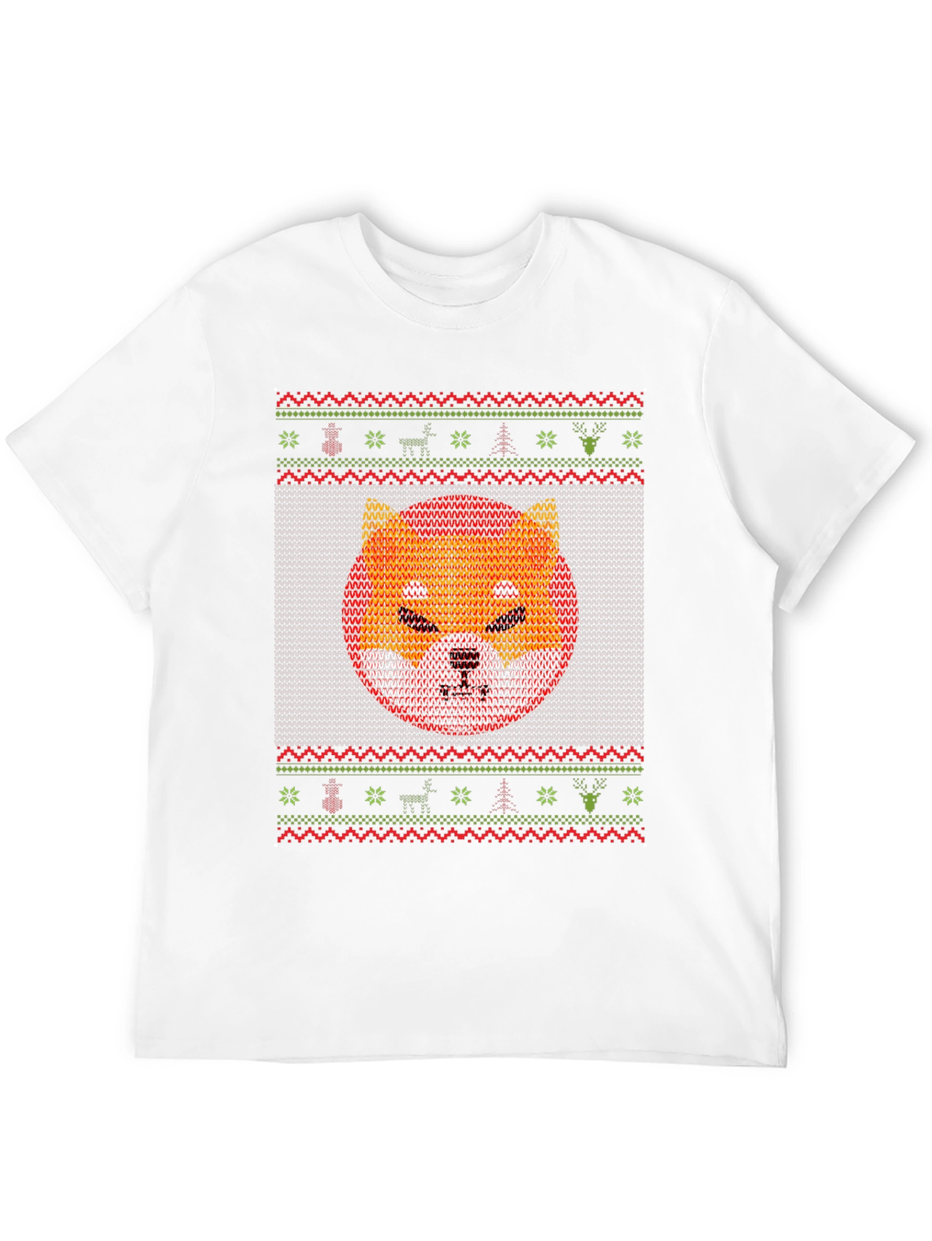 Shiba Inu Christmas Sweater Style T-Shirt