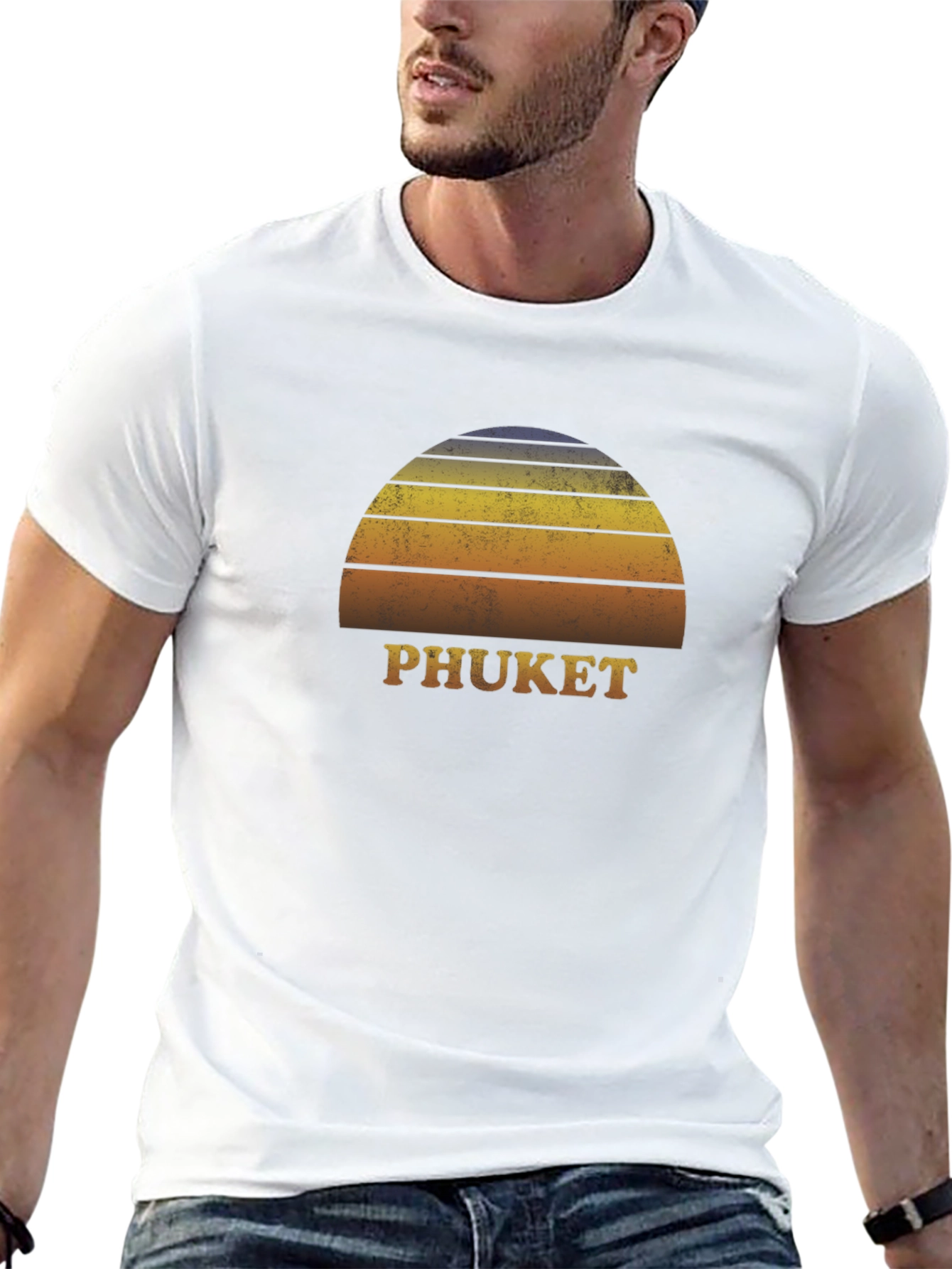 Phuket Sunset Graphic Tee - Retro Style