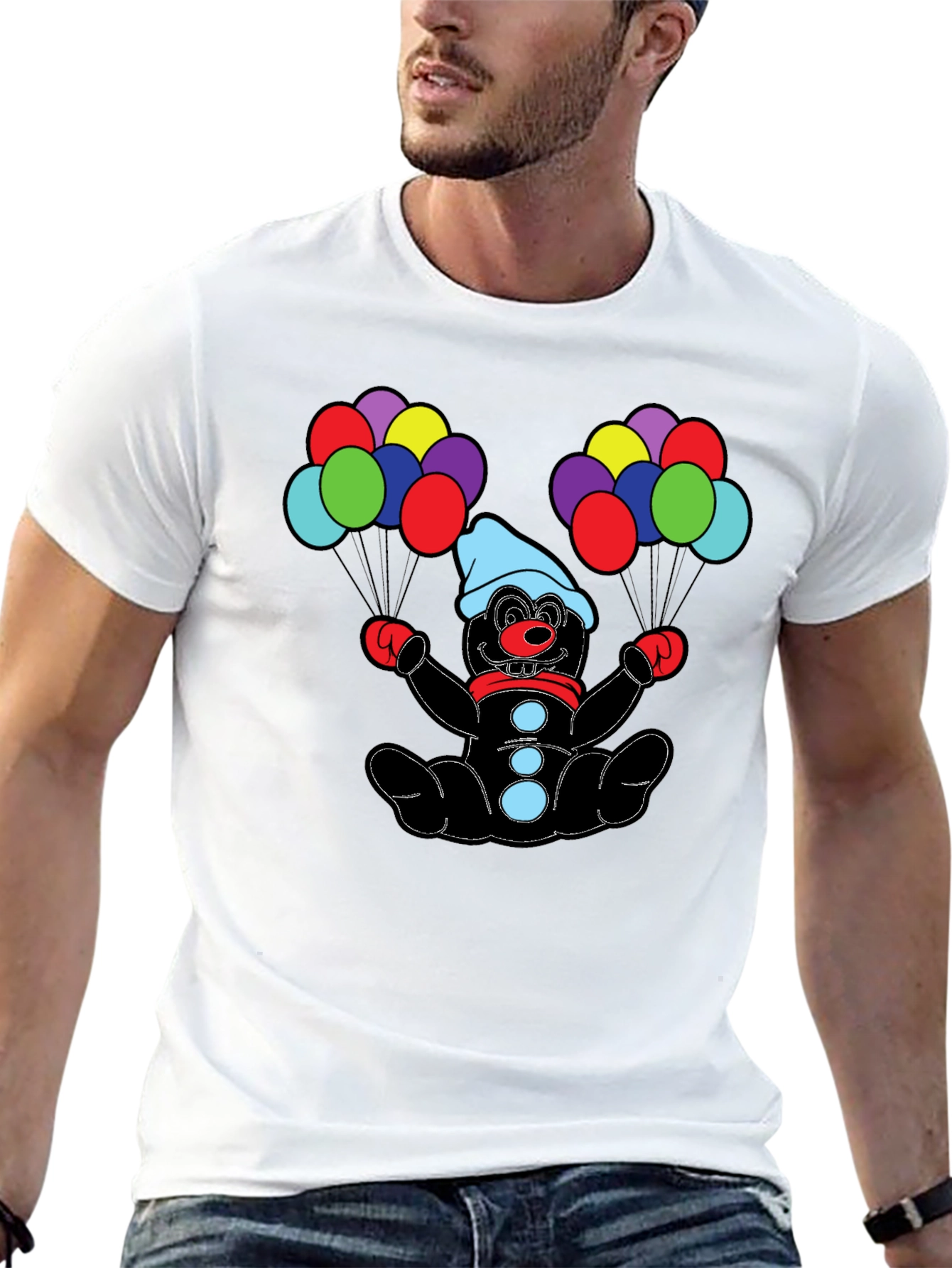 Clown with Balloons Graphic Tee