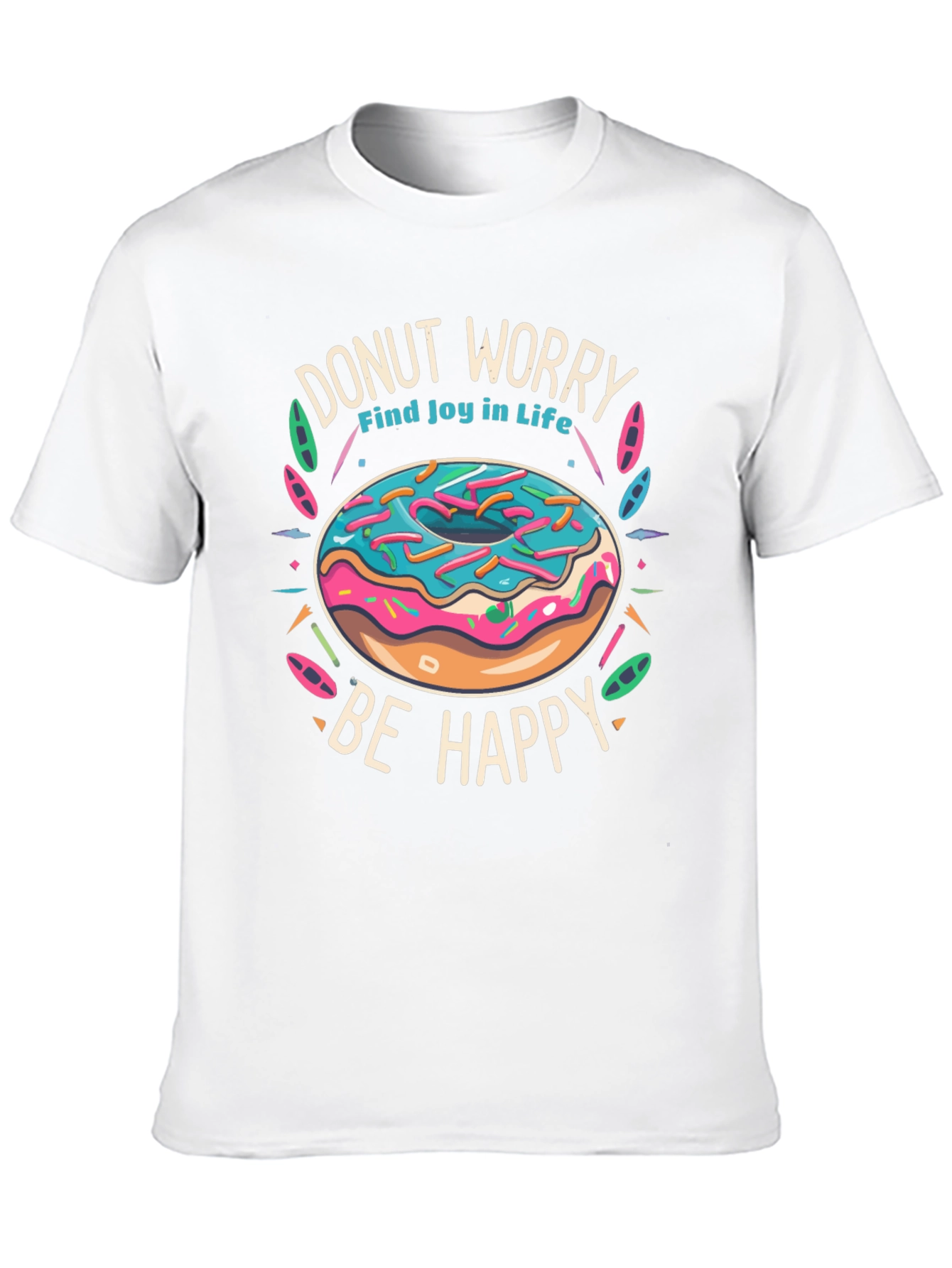 Donut Worry Be Happy Graphic Tee