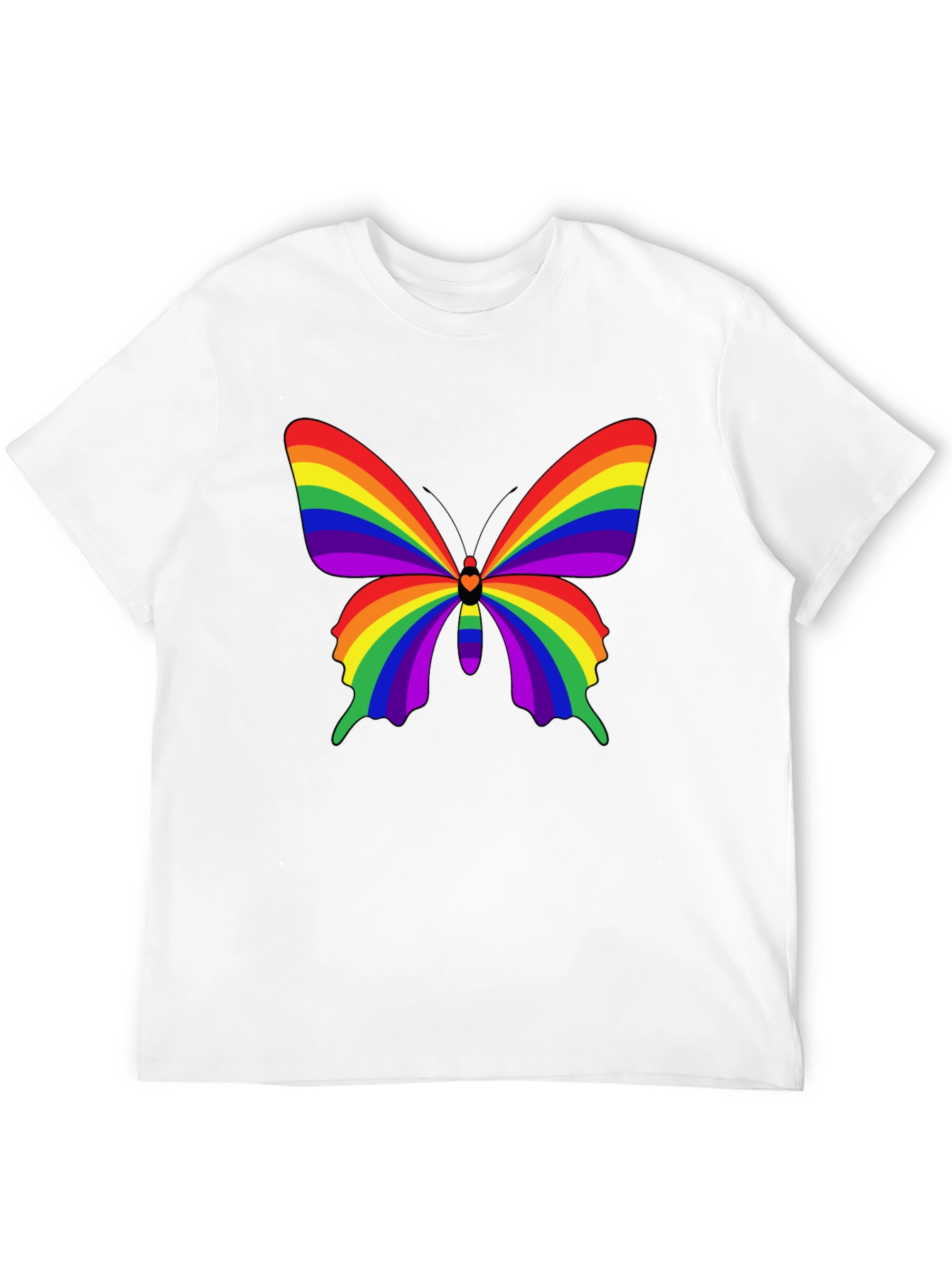 Rainbow Butterfly Graphic Tee - Pride & Celebration