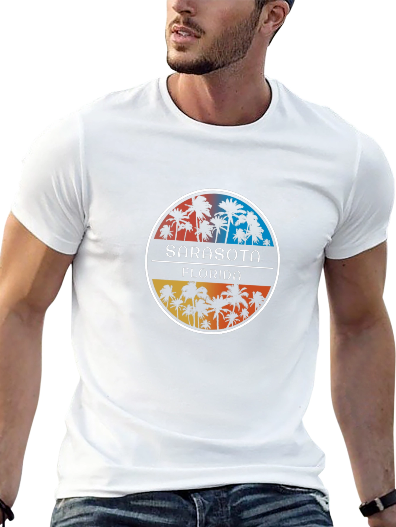Sarasota Florida Palm Tree Graphic Tee