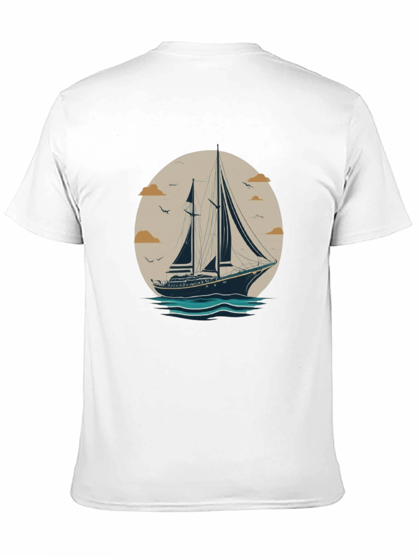 Sailboat Graphic T-Shirt - Nautical Design Tee