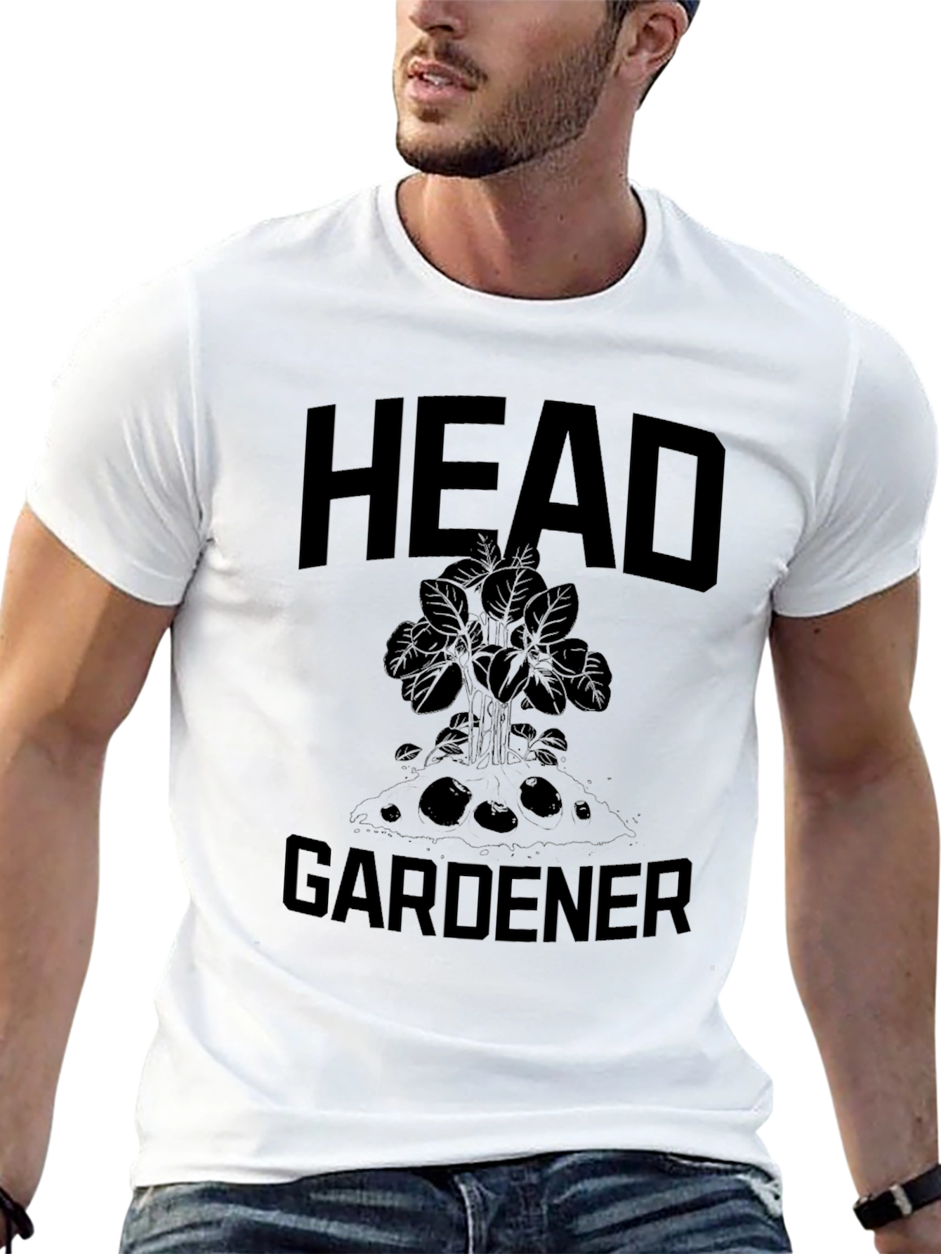 Head Gardener Graphic Tee - Black Cotton T-Shirt