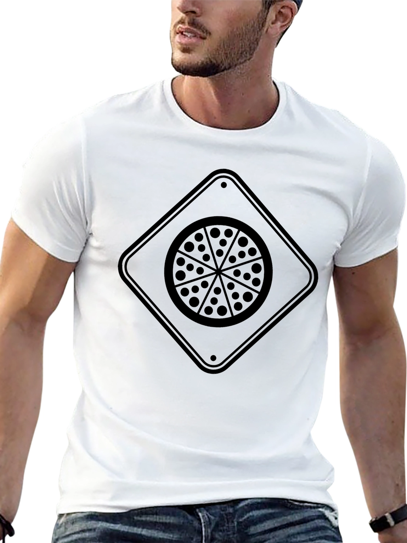 Pizza Warning Sign T-Shirt