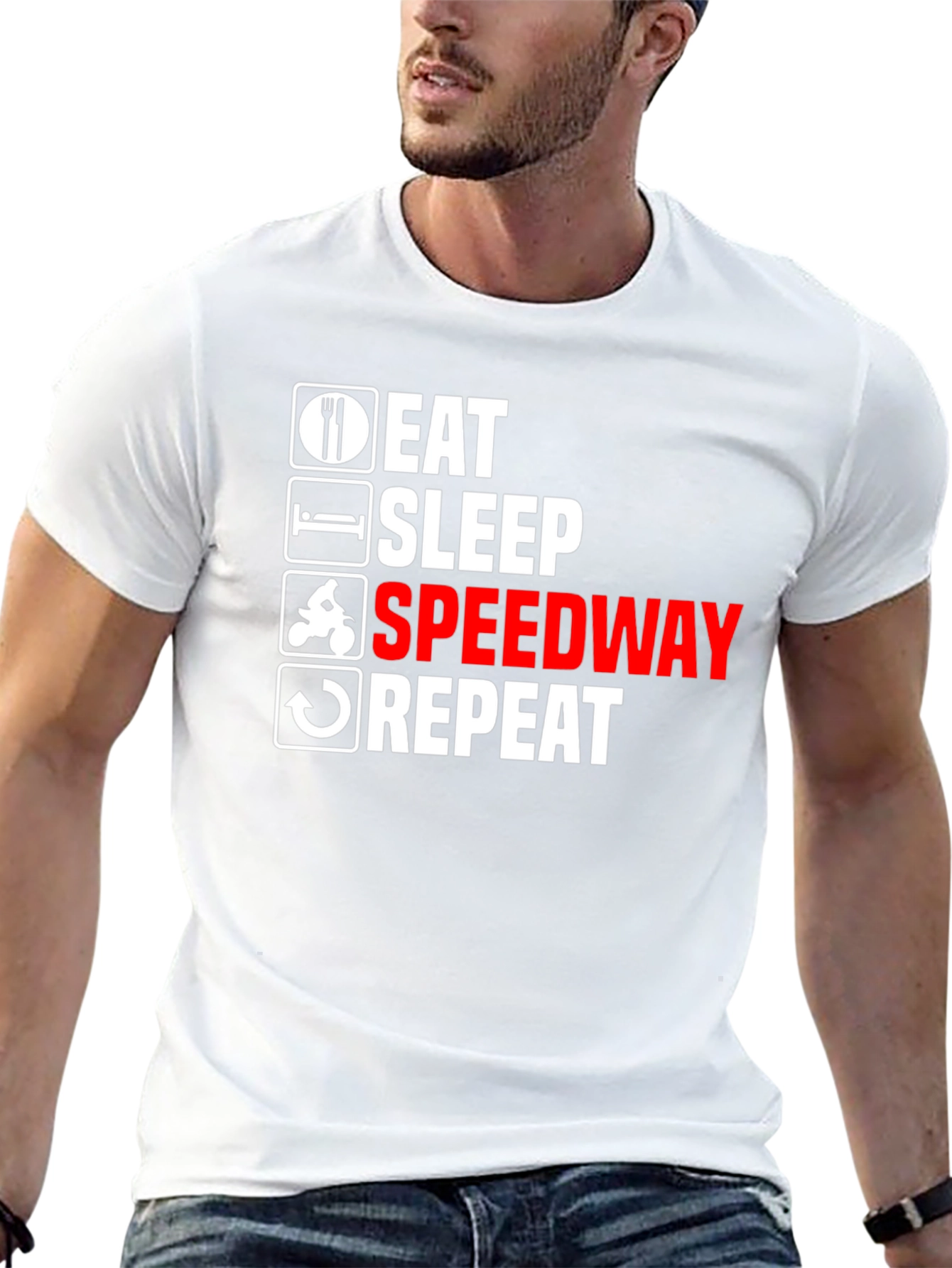 Eat Sleep Speedway Repeat T-Shirt
