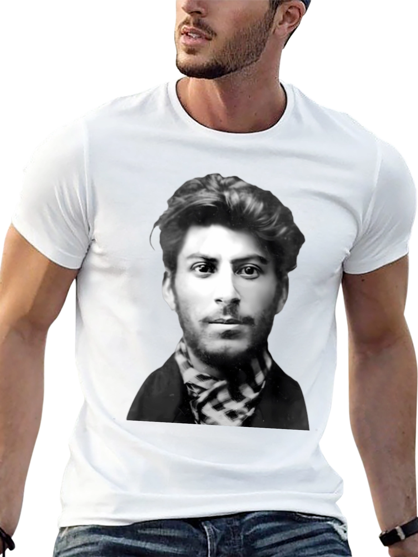 Stalin Portrait Black T-Shirt