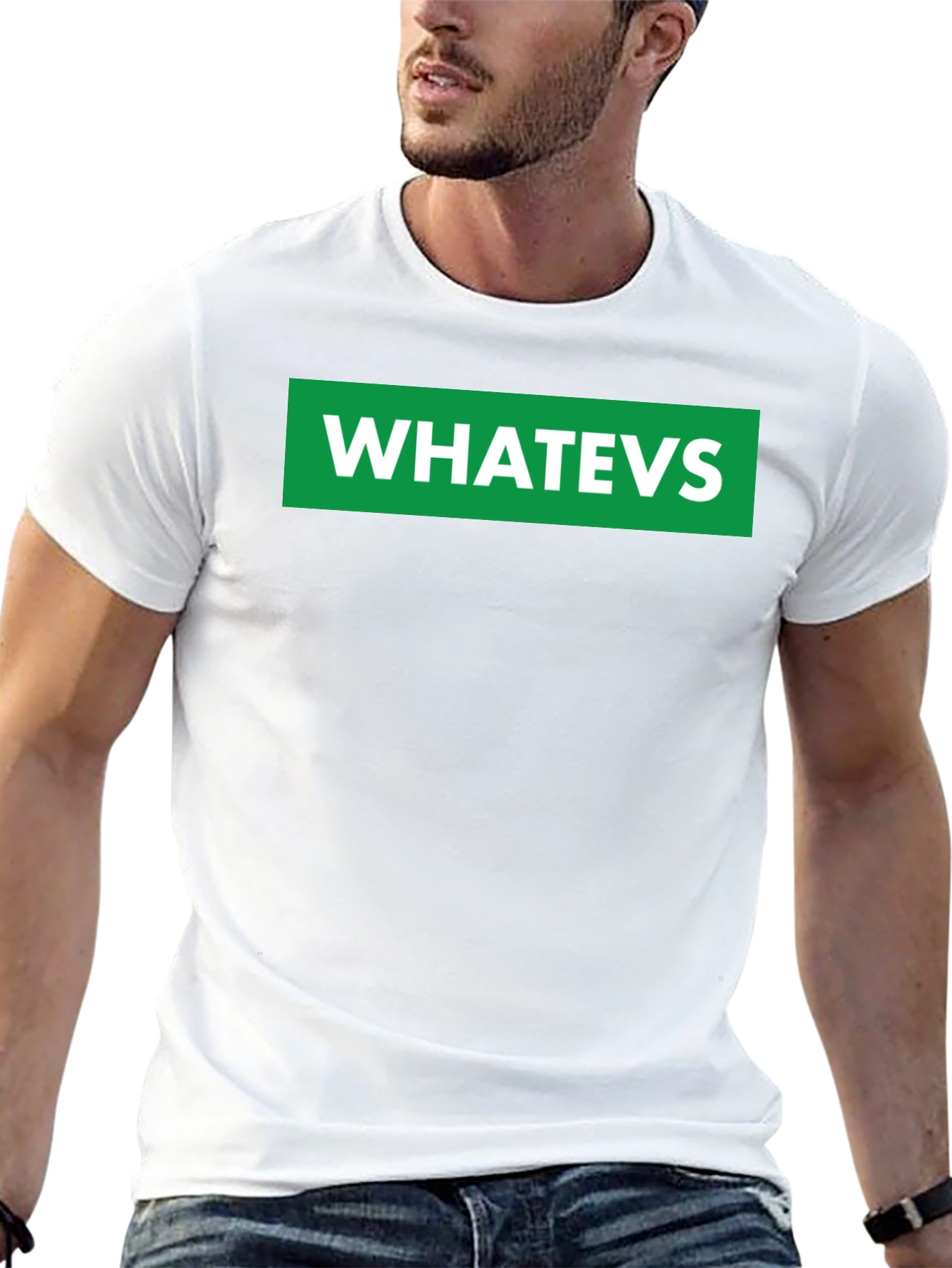 WHATEVS Graphic Tee - Black Crew Neck T-Shirt