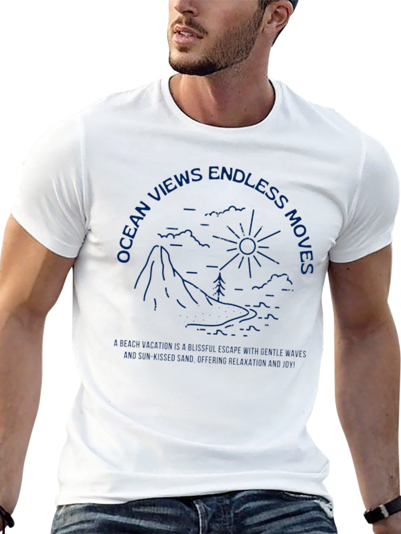 Ocean Views T-Shirt Relaxing Vacation Graphic Tee