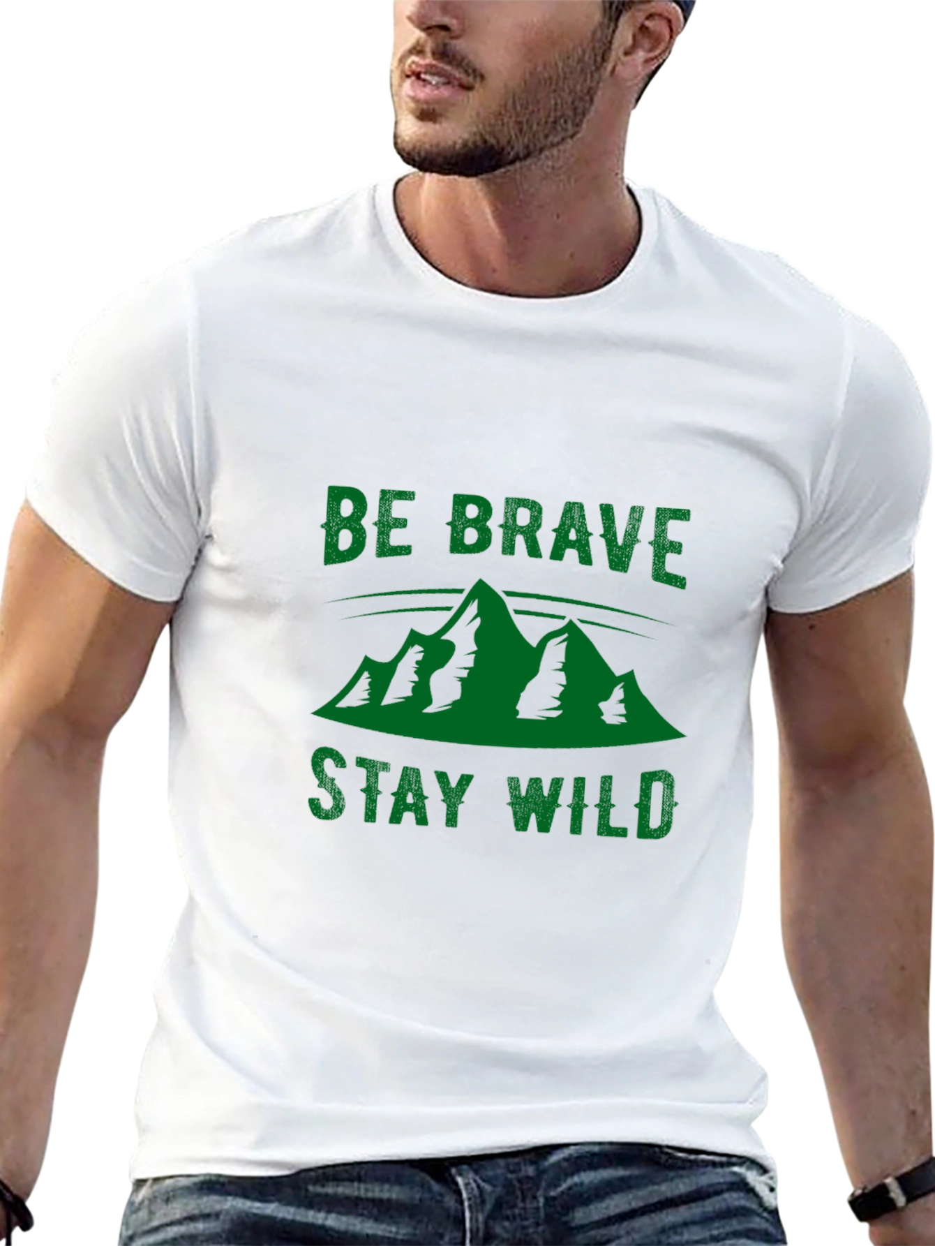 Be Brave Stay Wild Black Graphic Tee