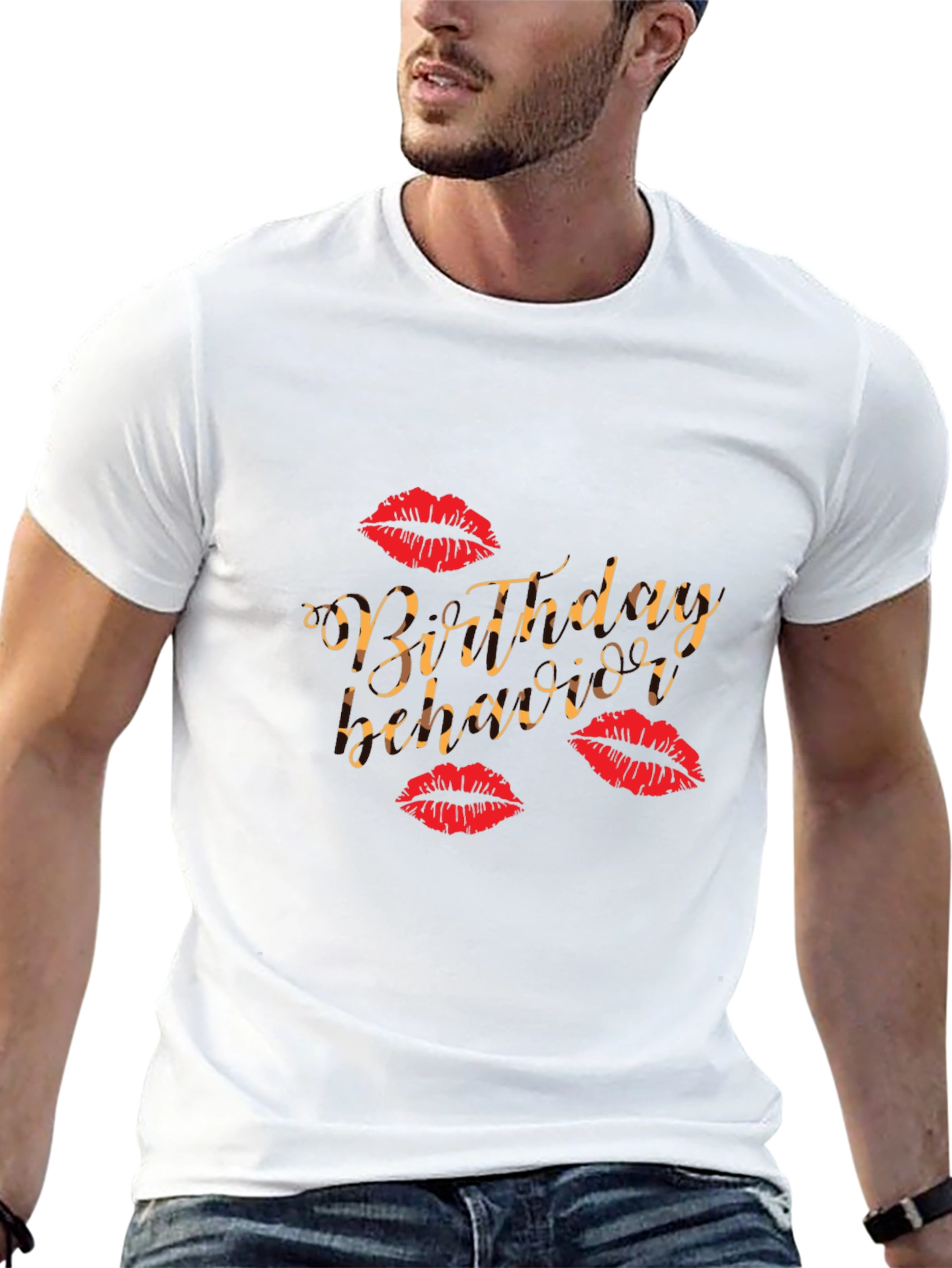 Birthday Vibes Graphic Tee - Kiss Print