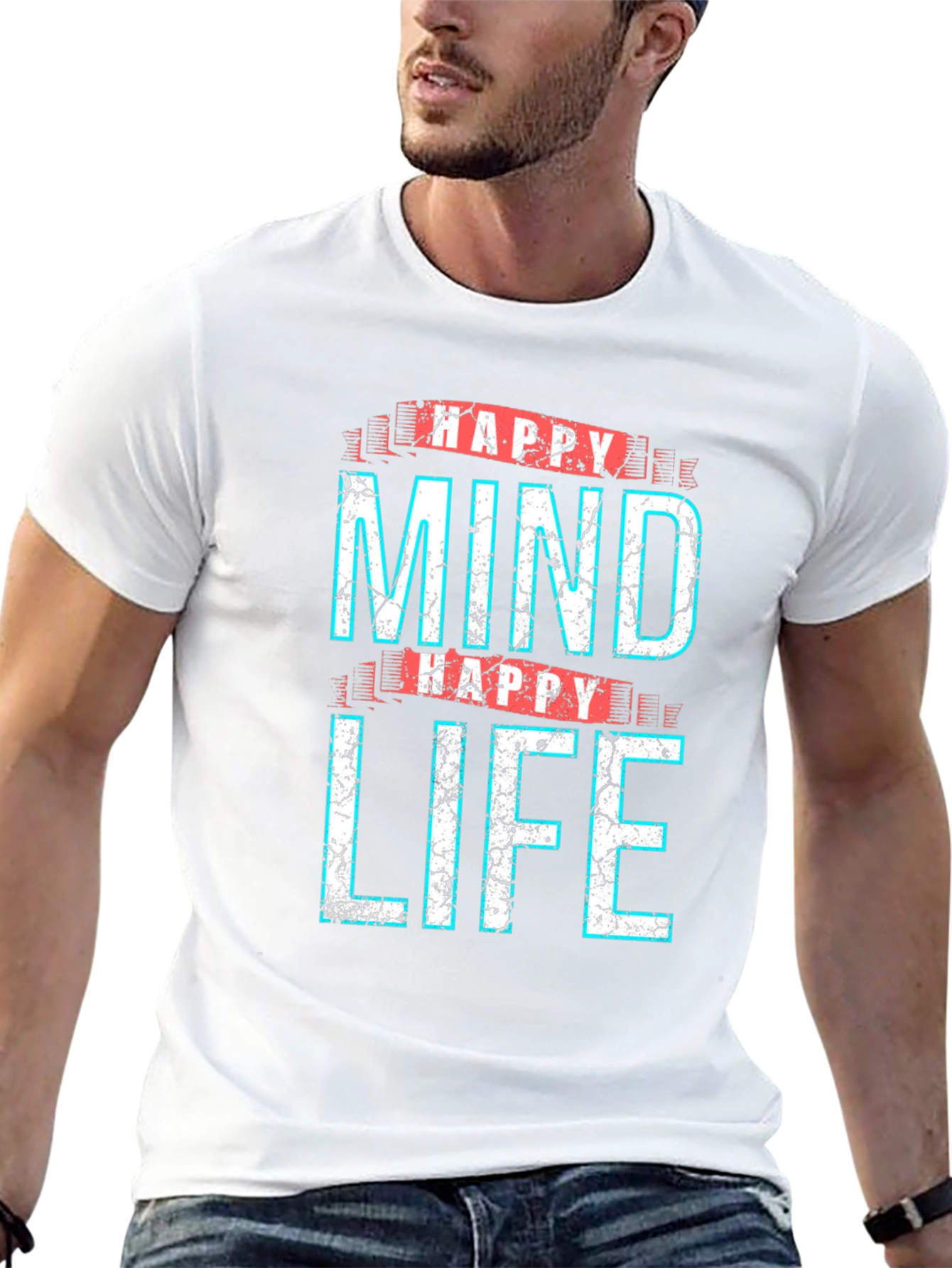 Happy Mind Happy Life Graphic T-Shirt