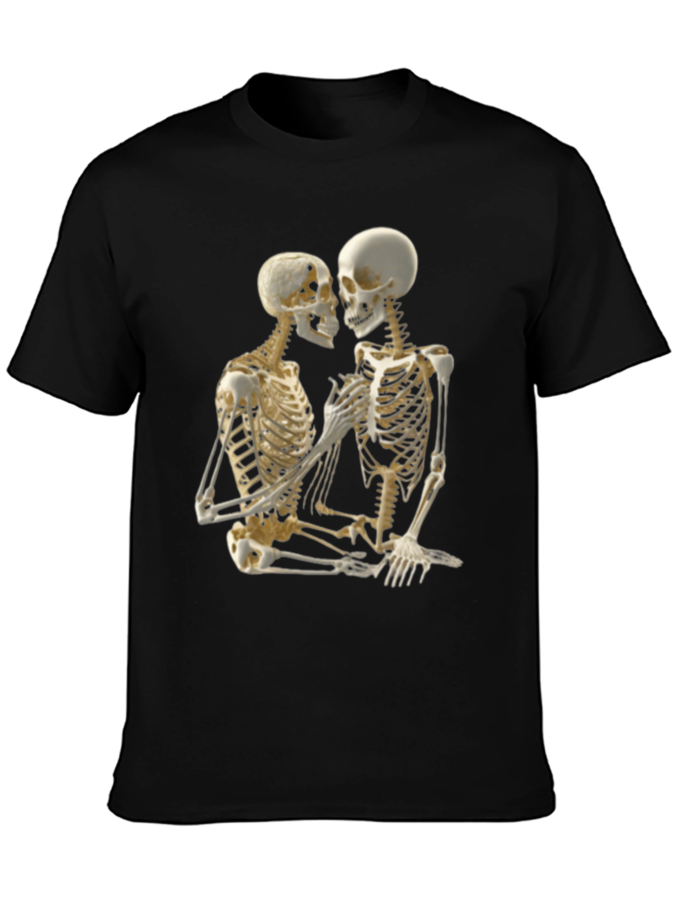Skeleton Love T-Shirt - Gothic Embrace Design