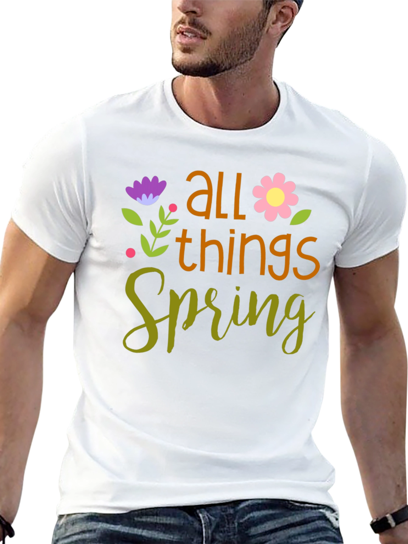 All Things Spring T-Shirt - Floral Design
