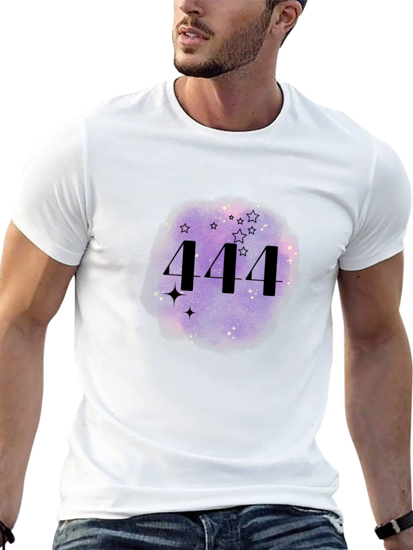 444 Angel Number Galaxy Tee