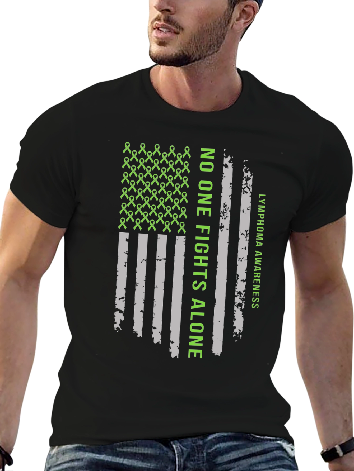 Lymphoma Awareness T-Shirt - No One Fights Alone