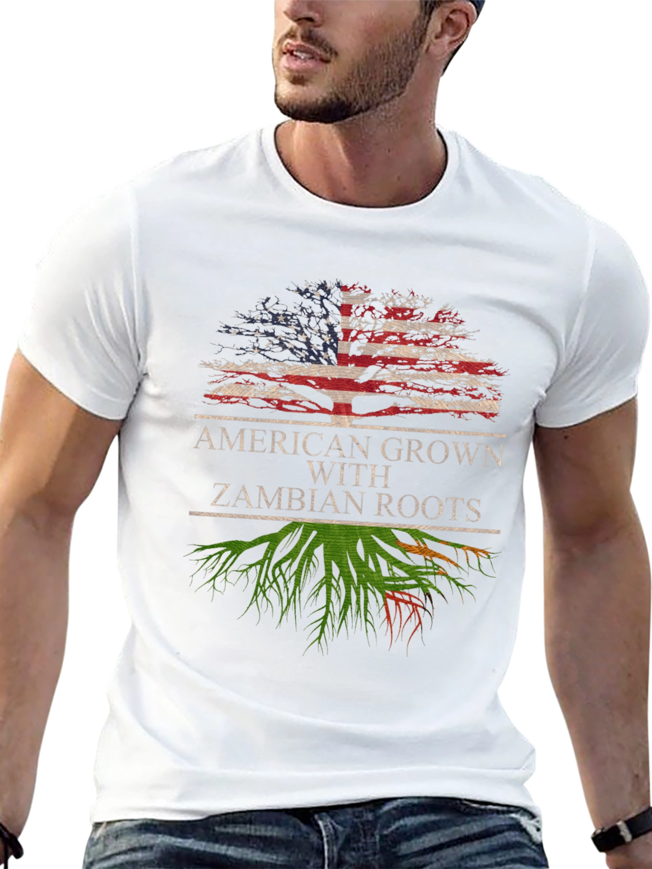 American Grown Zambian Roots Graphic Tee