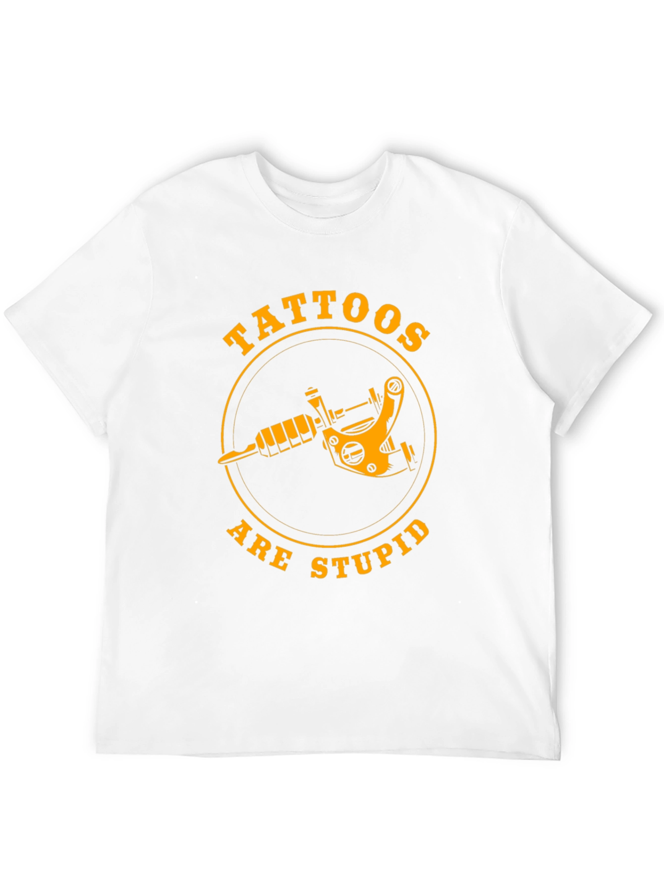 Tattoos Are Stupid Graphic Tee - Black Cotton T-Shirt