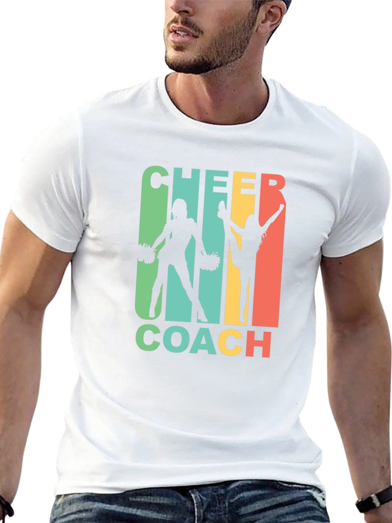Cheer Coach Retro Graphic T-Shirt