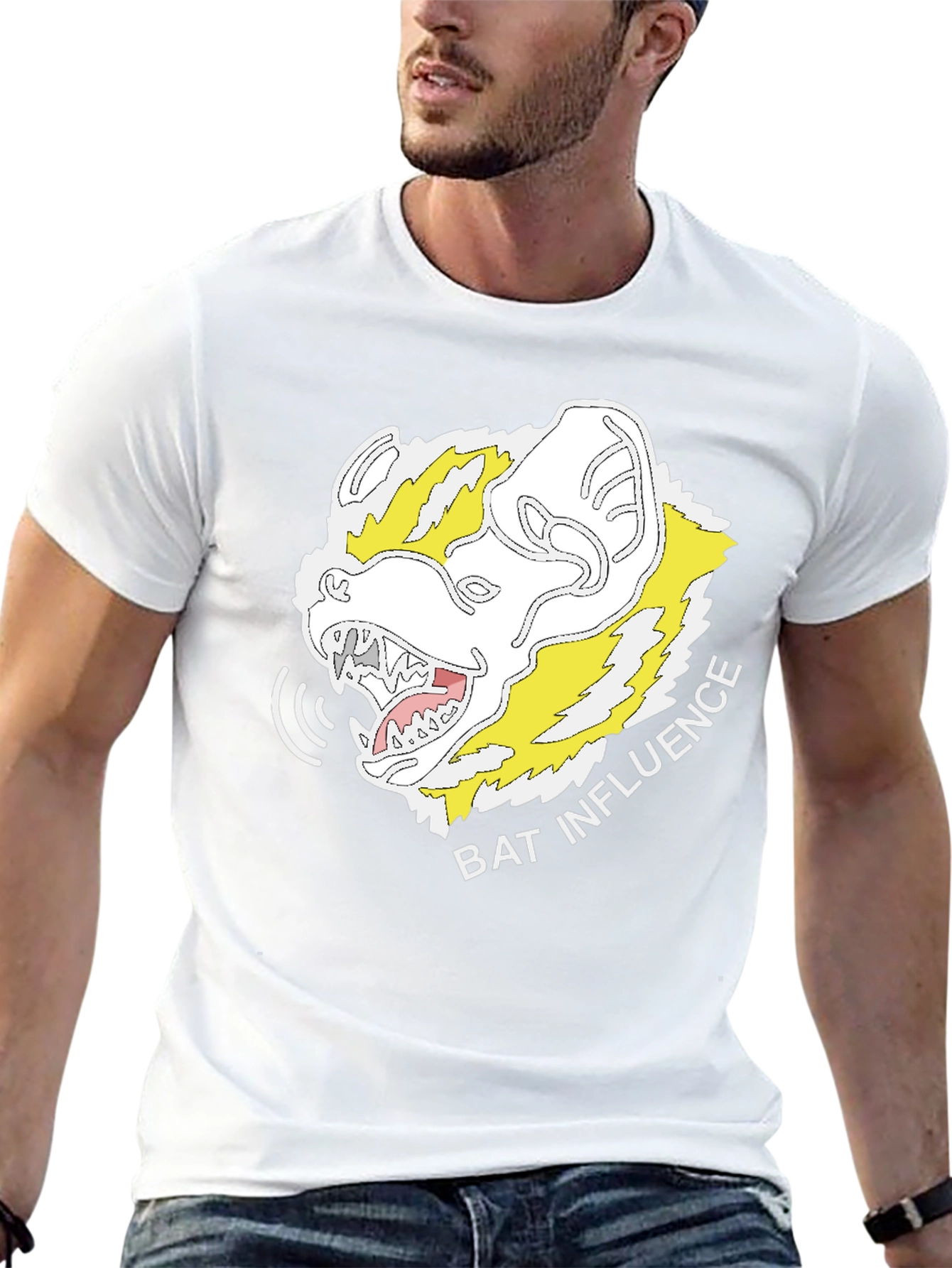 Bat Influence Graphic Tee - Mens Black T-Shirt