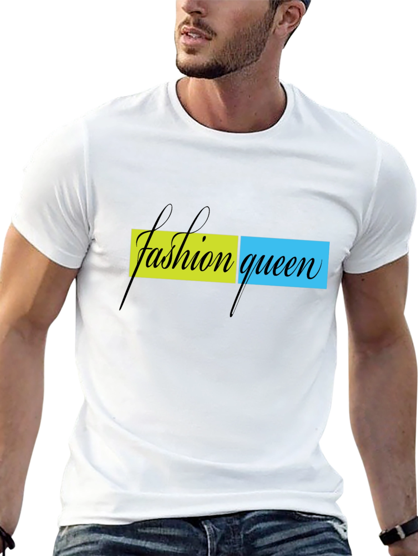 Fashion Queen Graphic Print Black T-Shirt