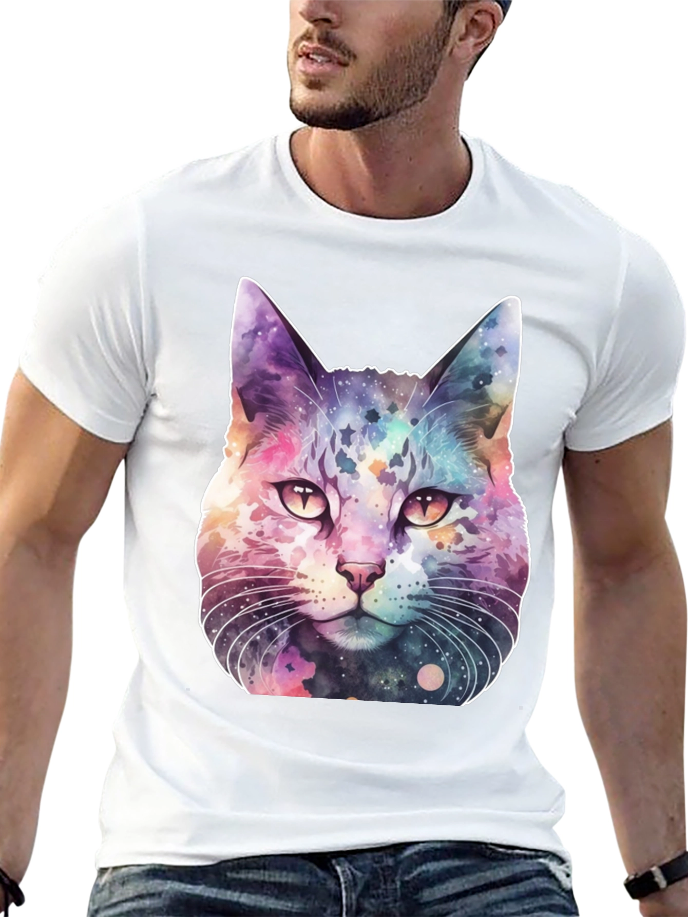 Galaxy Cat T-Shirt - Stylish Space Feline Tee