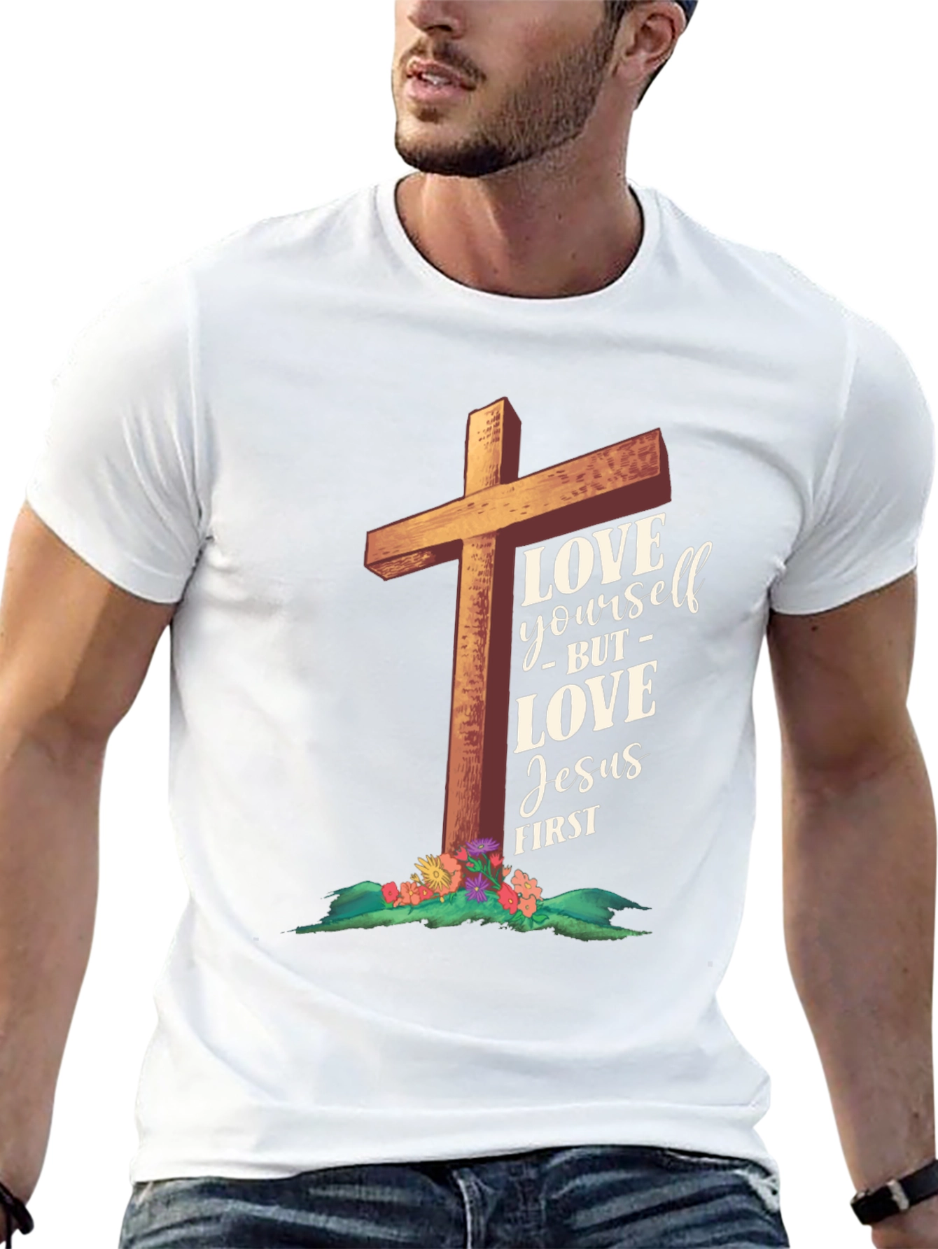 Love Jesus First Graphic Tee