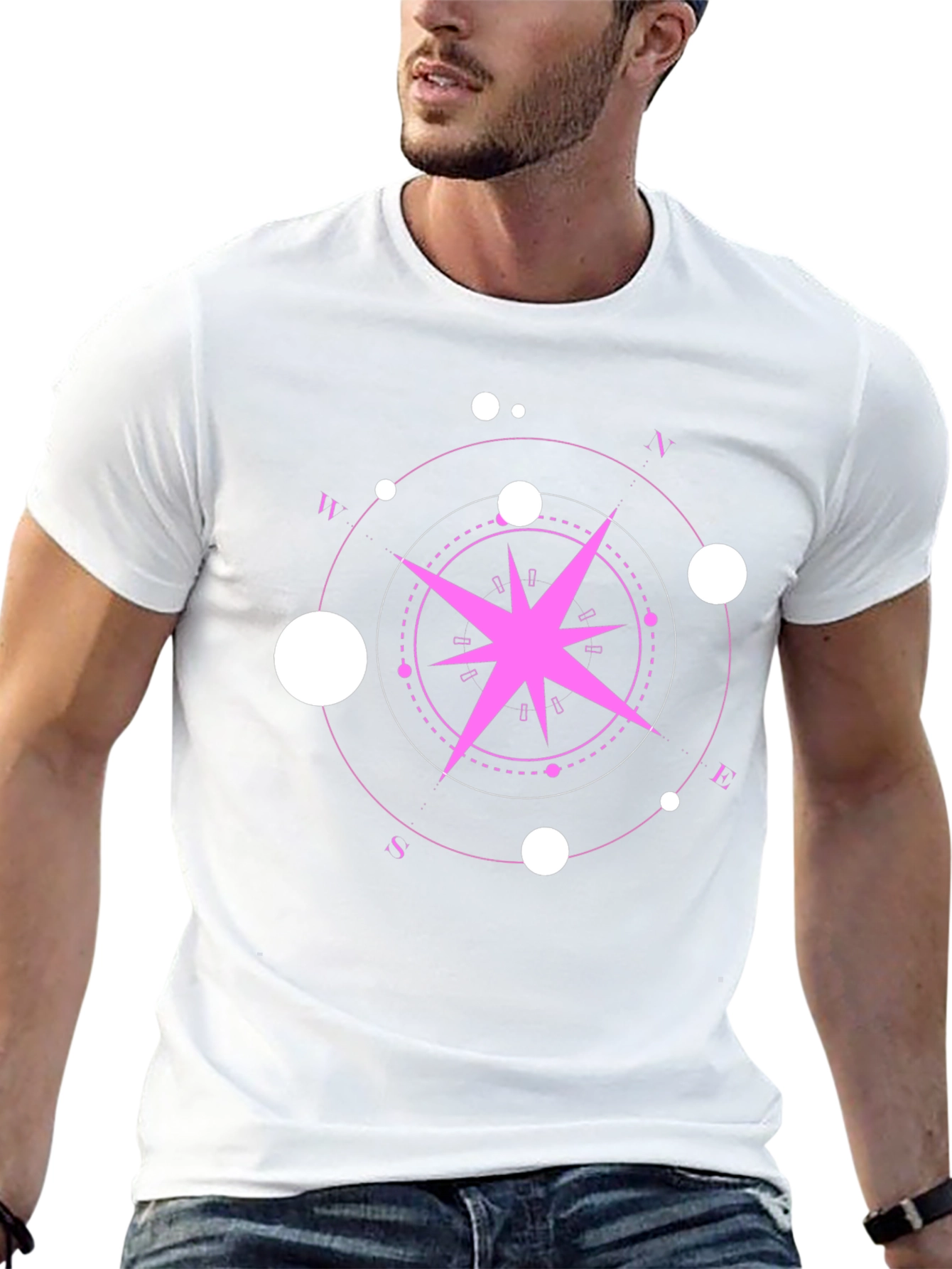 Compass Rose Graphic Tee - Black