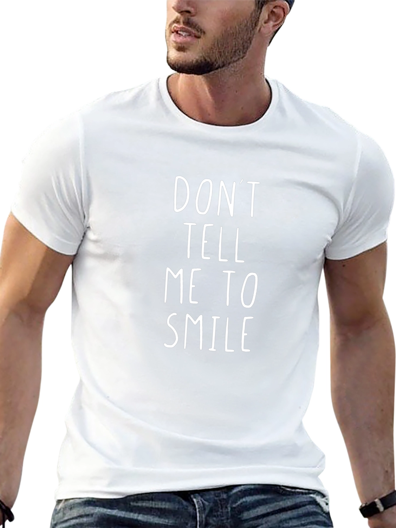 Dont Tell Me To Smile Graphic Tee - Black