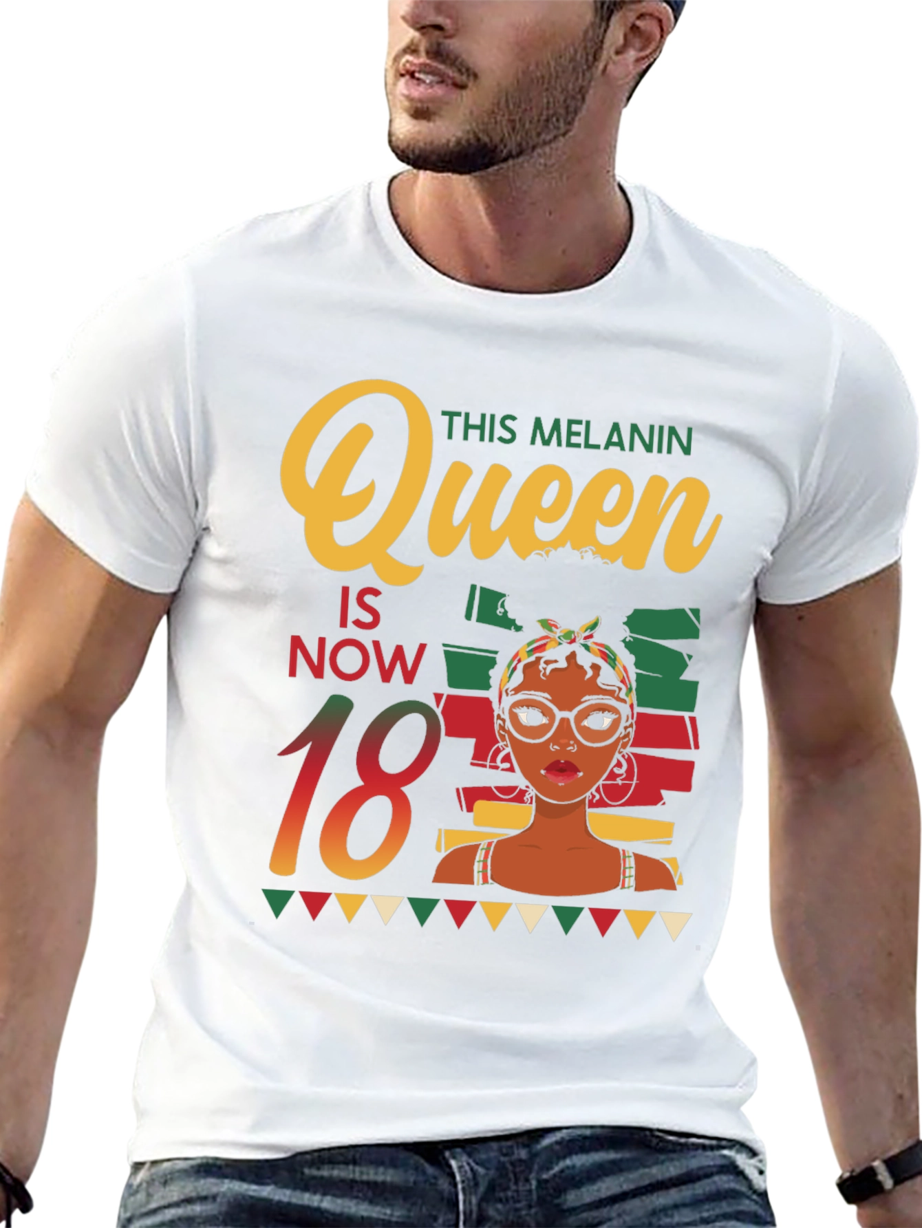 Melanin Queen 18th Birthday T-Shirt